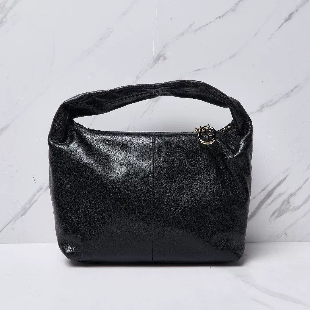 Furla Furla Black Leather Hobo Handbag Size ONE SIZE - 2 Thumbnail
