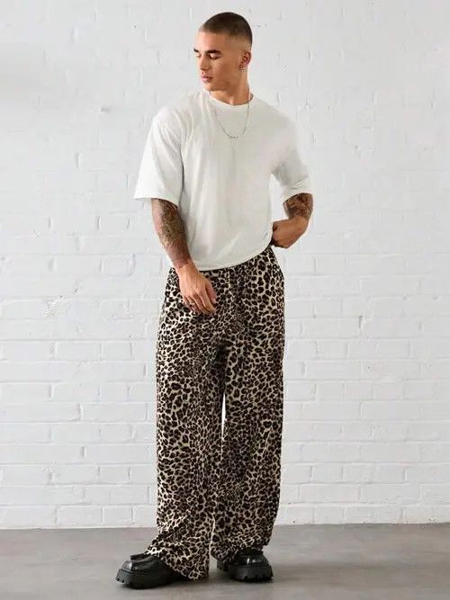 Japanese Brand Leopard Print Casual Sweatpants Size US 30 / EU 46 - 3 Thumbnail