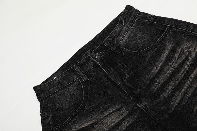 Vintage American retro washed whiskered black jeans Size US 32 / EU 48 - 3 Thumbnail