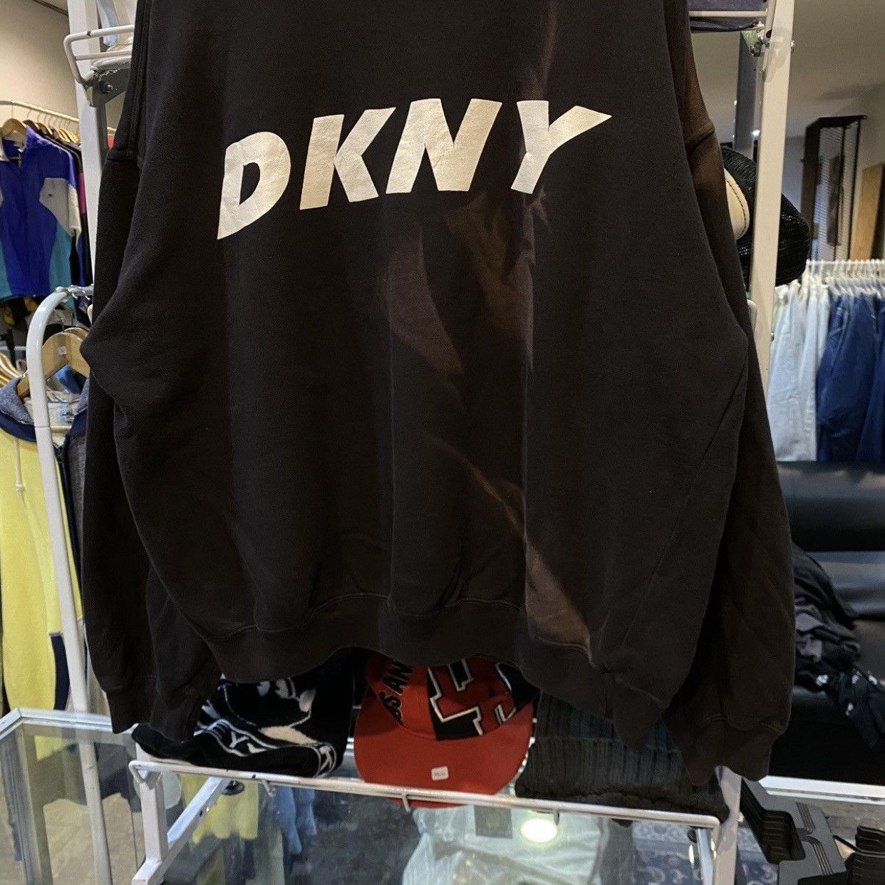 DKNY DKNY Jeans Big Logo Faded Style Sweatshirt Size US L / EU 52-54 / 3 - 4 Thumbnail