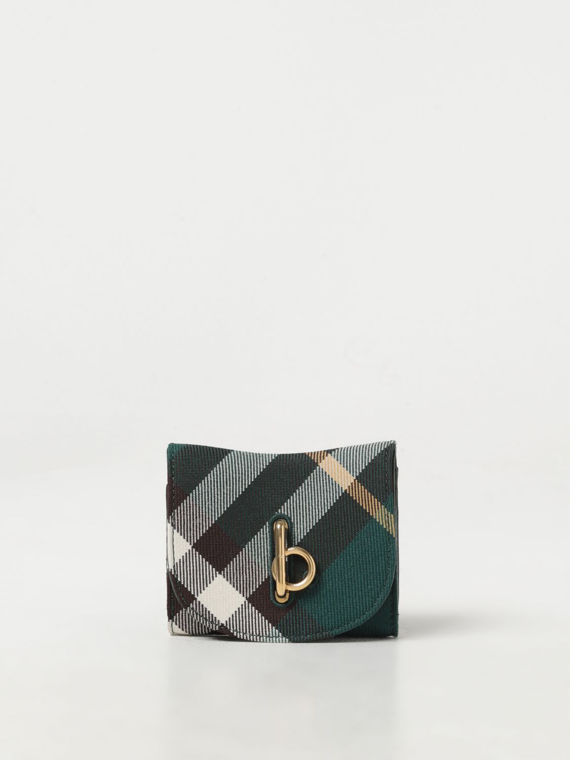 image of Burberry Wallet Woman Green, Women's