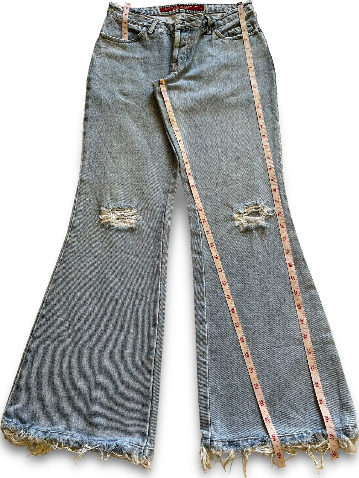 Japanese Brand SALES🔥Vintage Japanese Brand Distressed Flare Jeans Size 27" / US 4 / IT 40 - 11 Thumbnail