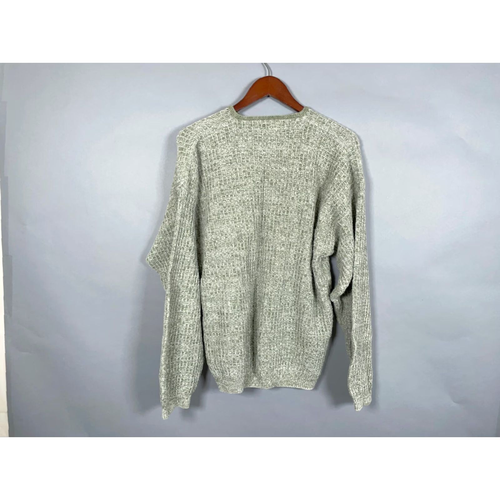 Vintage VINTAGE L'Homme Henley Sweater Shirt Adult Medium Khaki Green Chunky Knit Size US M / EU 48-50 / 2 - 3 Thumbnail