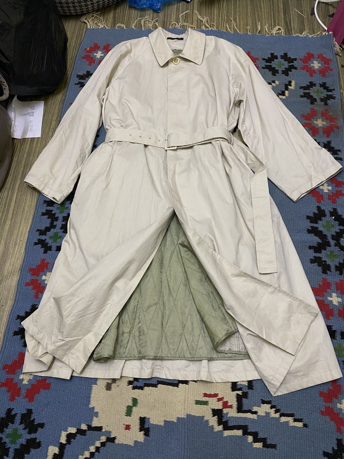 Yohji Yamamoto 90s YOHJI YAMAMOTO IMPERMEABLE LINING BELT COAT Size US M / EU 48-50 / 2 - 1 Thumbnail