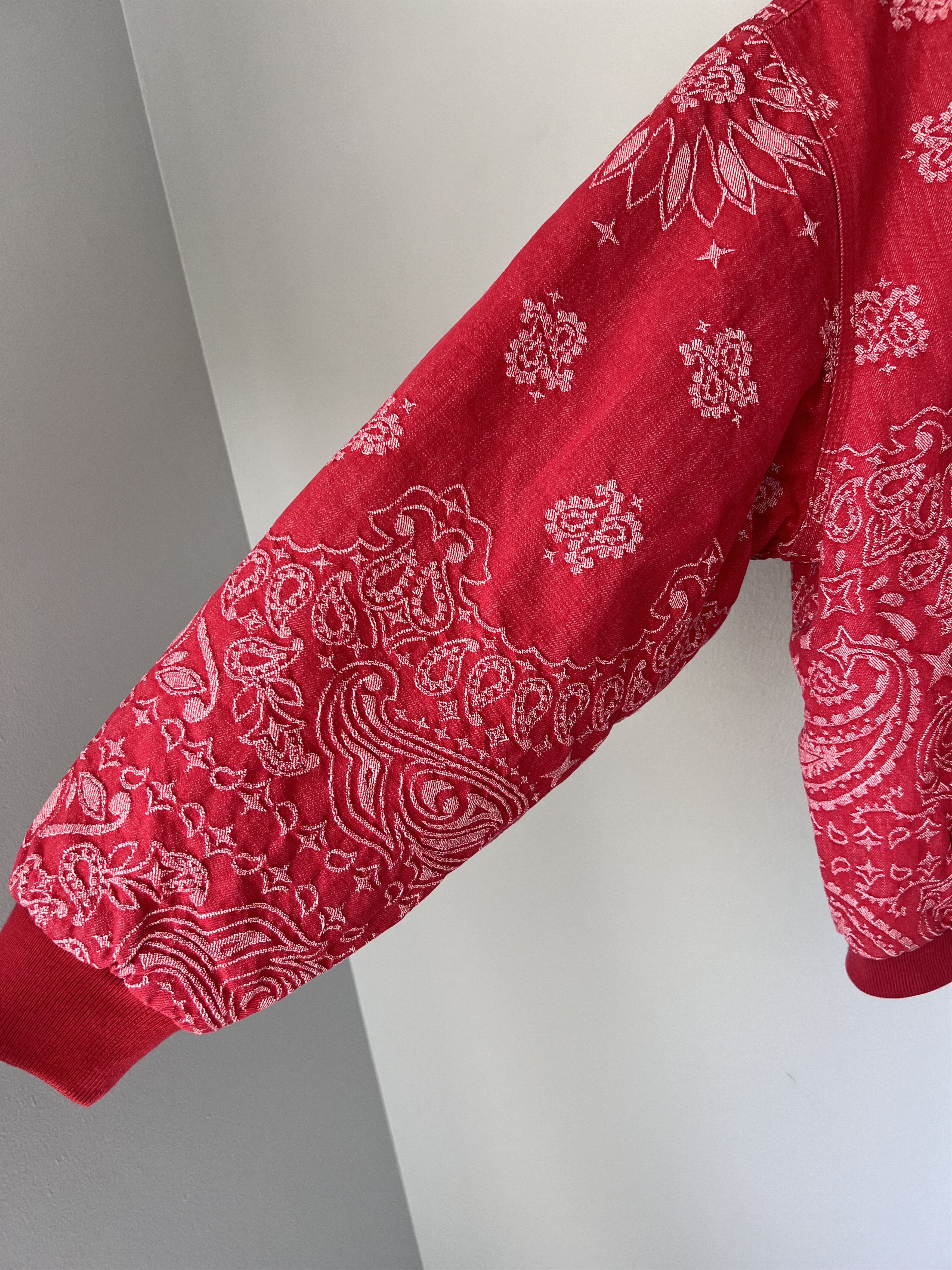 Supreme Supreme Bandana Jacquard Denim Work Jacket in Red Size US L / EU 52-54 / 3 - 4 Thumbnail