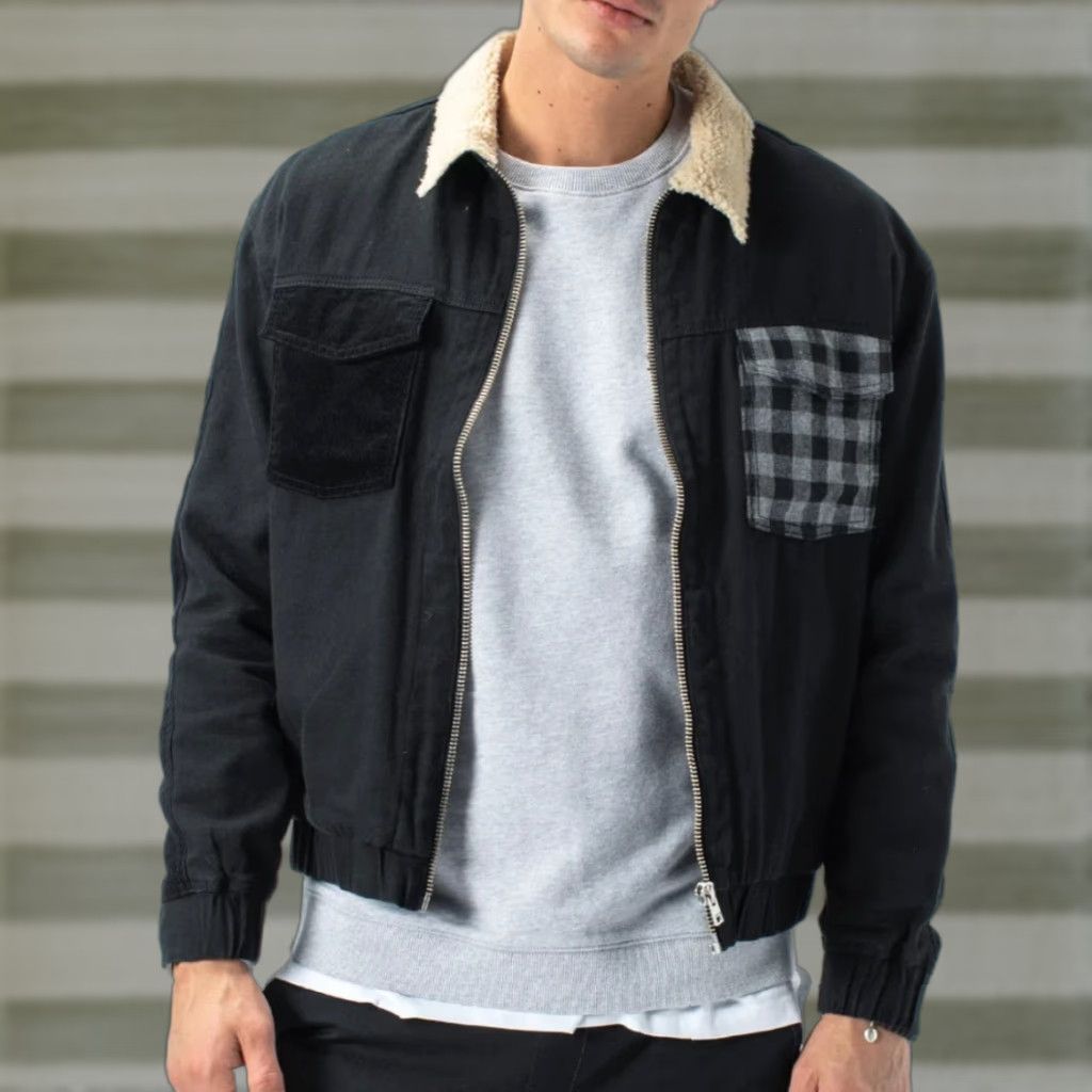 Zanerobe VINTAGE ZANEROBE Jacket Black Trucker Jacket Mens Corduroy Short Length Pockets Front Zip M Size US M / EU 48-50 / 2 - 1 Thumbnail