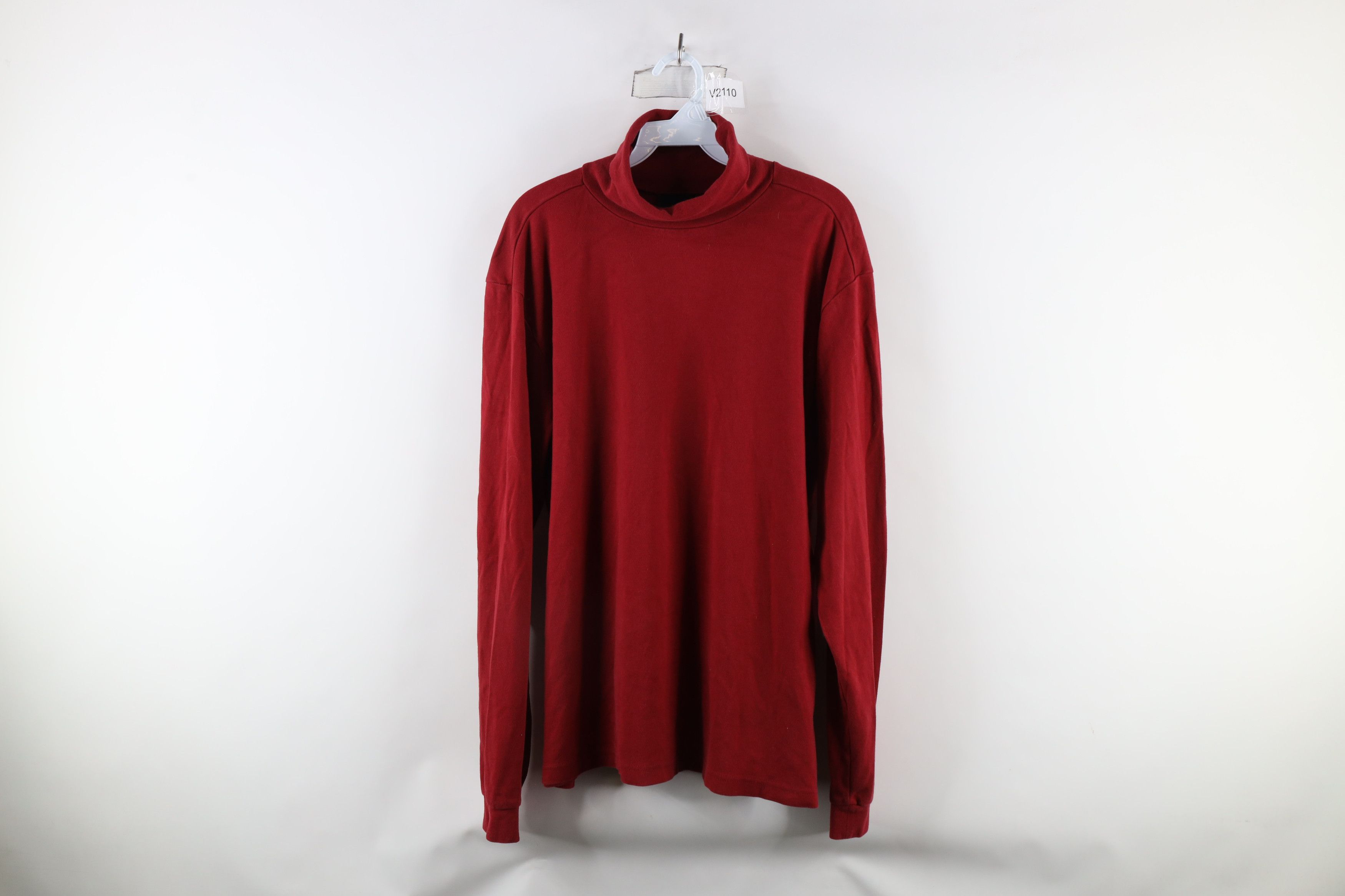 Eddie Bauer × Vintage Vintage 90s Eddie Bauer Long Sleeve Turtleneck T-Shirt Red Size US XL / EU 56 / 4 - 1 Thumbnail