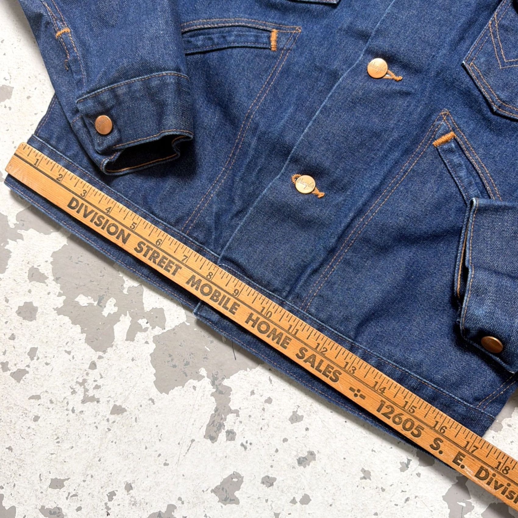 Wrangler VINTAGE Wrangler Jacket Main Selling Point Denim Trucker Ranch USA Made 40 Men Blue Denim 80s 70s Workwear Cowboys Mens Size US XXS / EU 40 - 2 Thumbnail