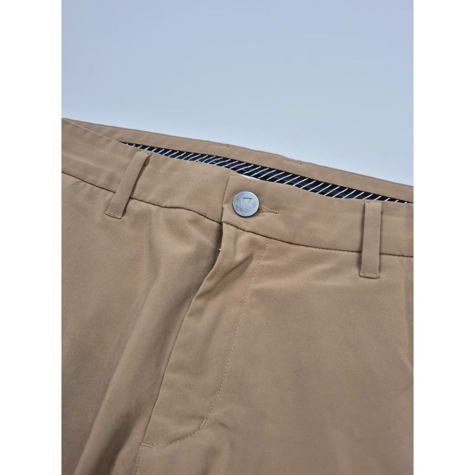 Vintage Primo Pants Mens 32 Beige Jogger Tapered Ankle Zip Pocket Stretch Microfiber Slim Front Flat Front Zip Fly Casual Modern 90s? Size US 32 / EU 48 - 3 Thumbnail