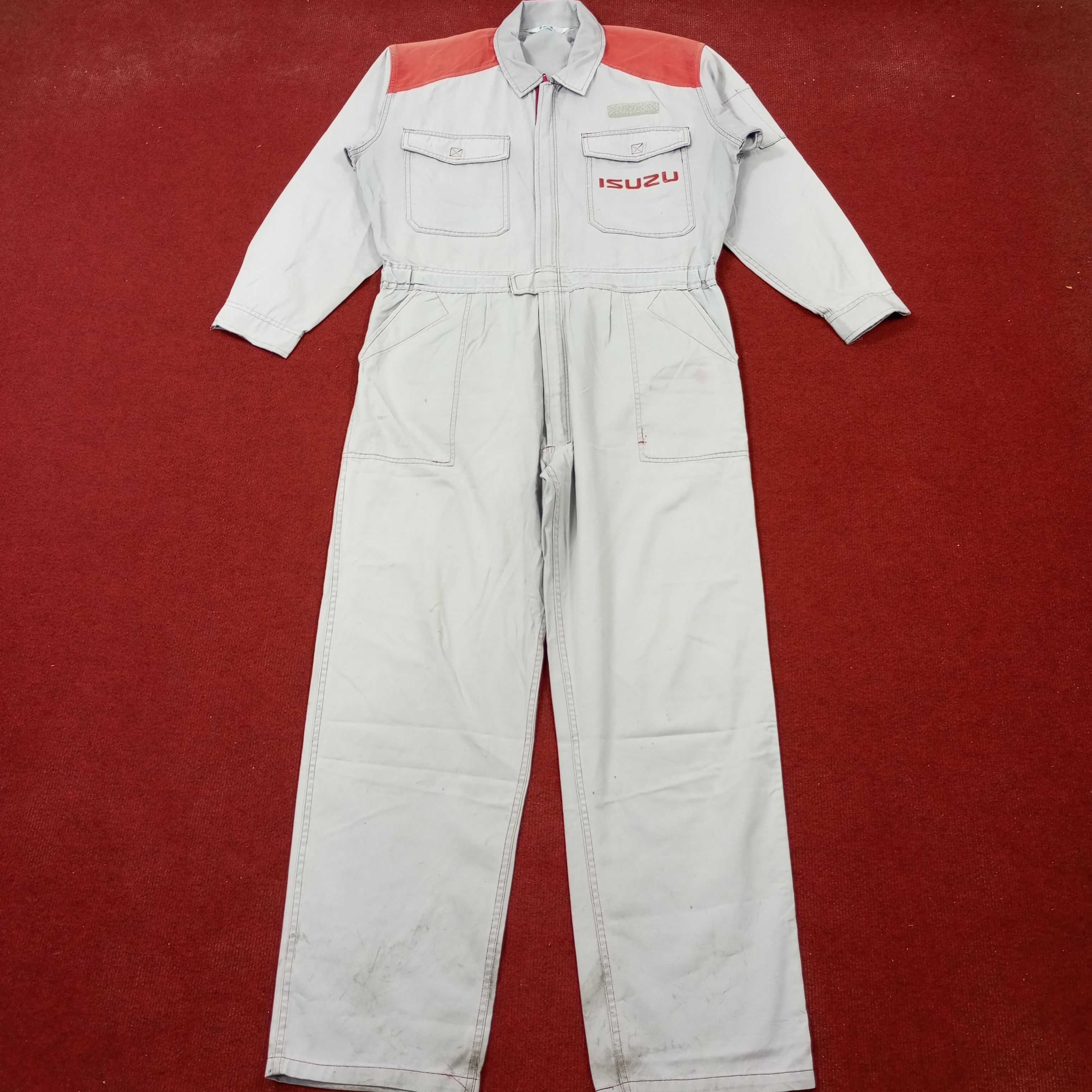 Japanese Brand × Vintage Isuzu Japanese Motorsports Coverall Jacket Size US L / EU 52-54 / 3 - 4 Thumbnail