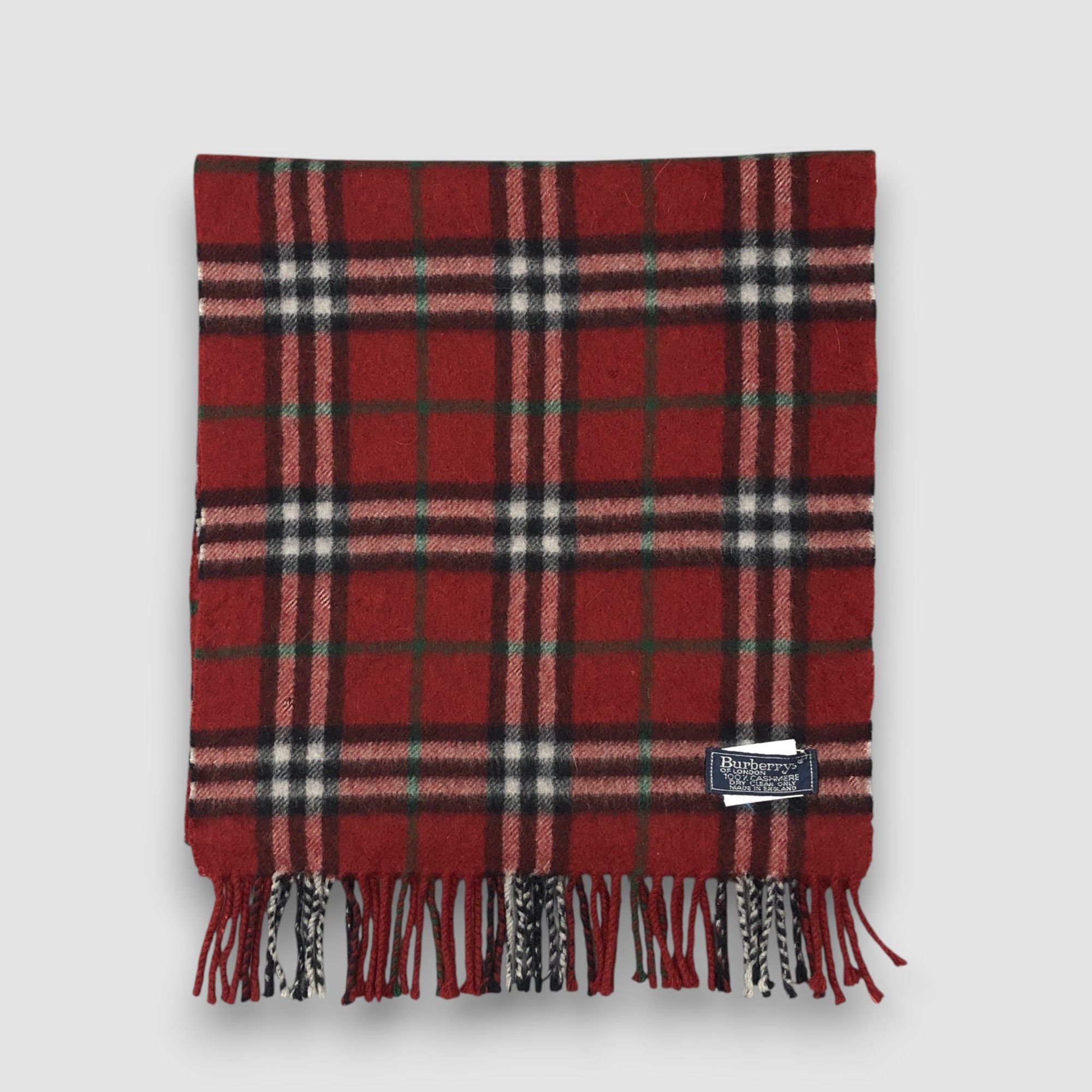 Burberry Vintage Burberrys Scarf Muffler Wool Cashmere Scarves Size ONE SIZE - 2 Thumbnail