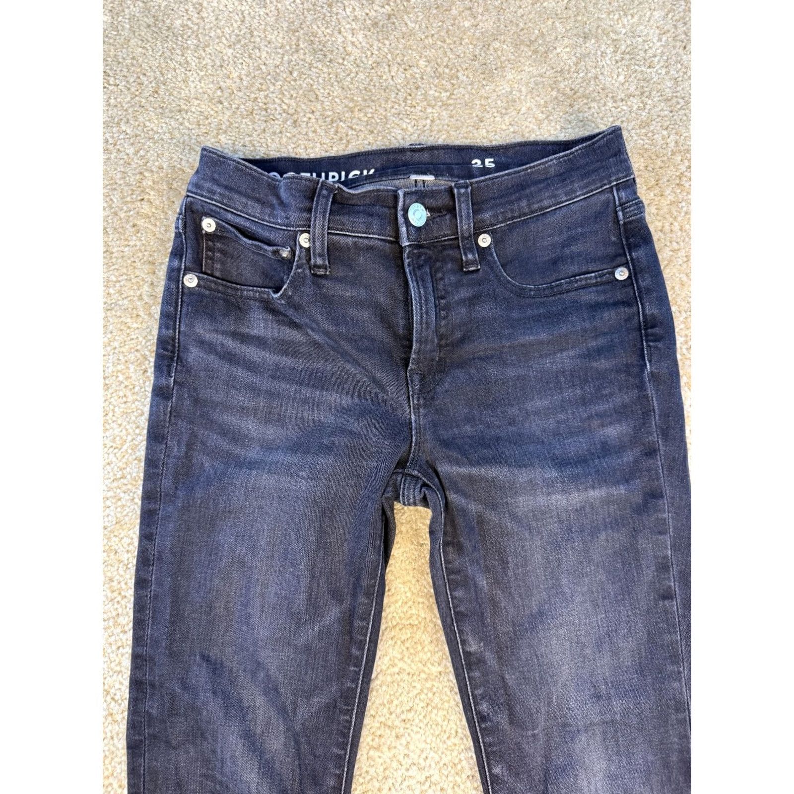J.Crew J.CREW Women Jeans Skinny Mid Rise 27 x27 Dark Wash Stretch 8" Toothpick D251 Size 42" / US 20 - 2 Thumbnail