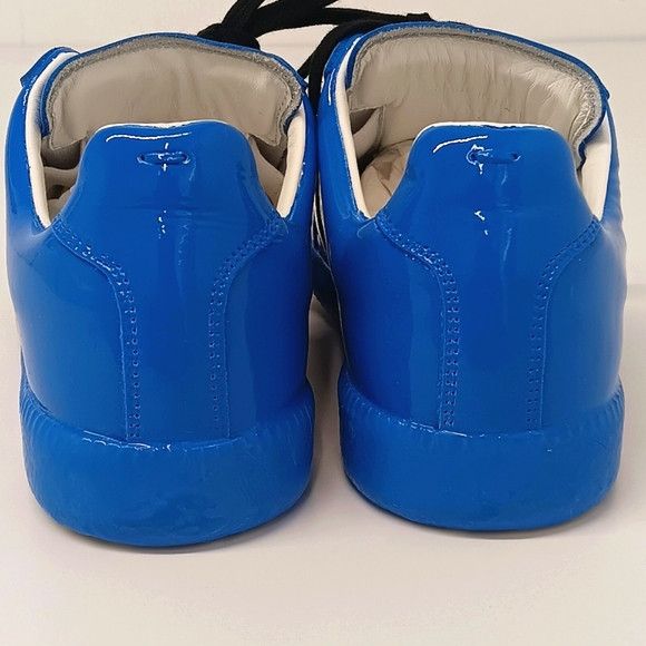 Maison Margiela Maison Margiela Blue Patent "The Replica" Low Sneakers -EU37 Size US 7 / IT 37 - 14 Thumbnail
