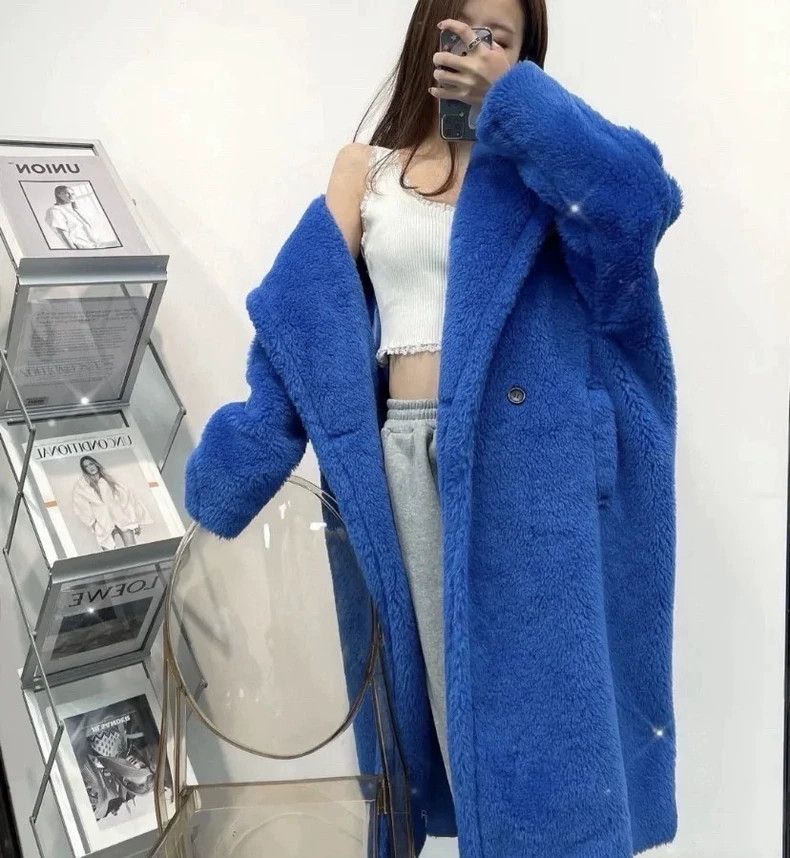 Max Mara Max Mara Hot style royal blue long teddy coat Size S / US 4 / IT 40 - 1 Thumbnail
