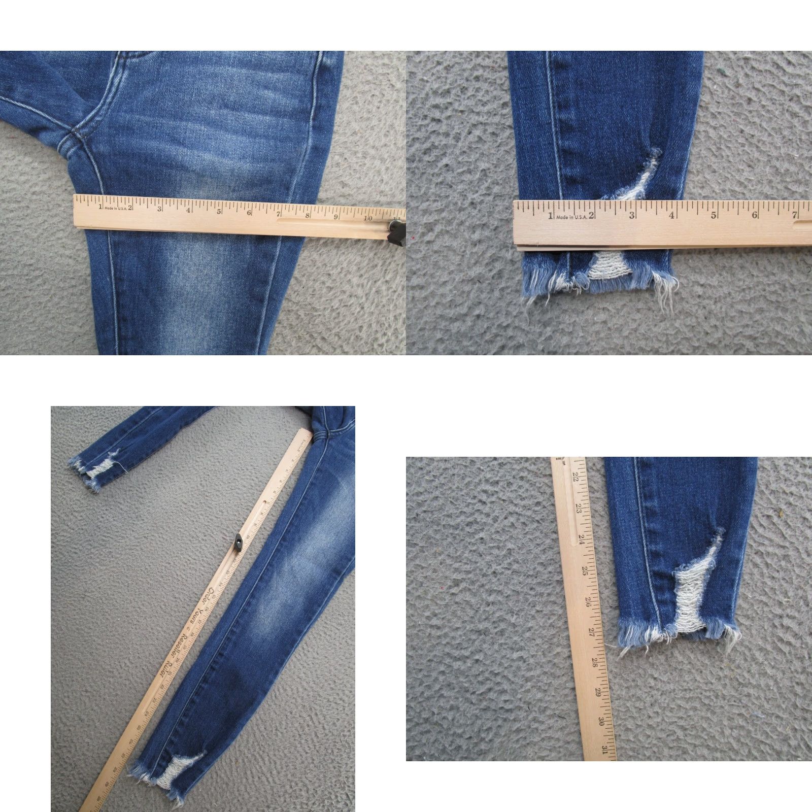 Vintage Kancan Jeans Women's Stretch Ankle Skinny Jeans Blue 23 Slim Fit KanCan Womens Size 23 Skinny Size 40" / US 18 - 8 Thumbnail