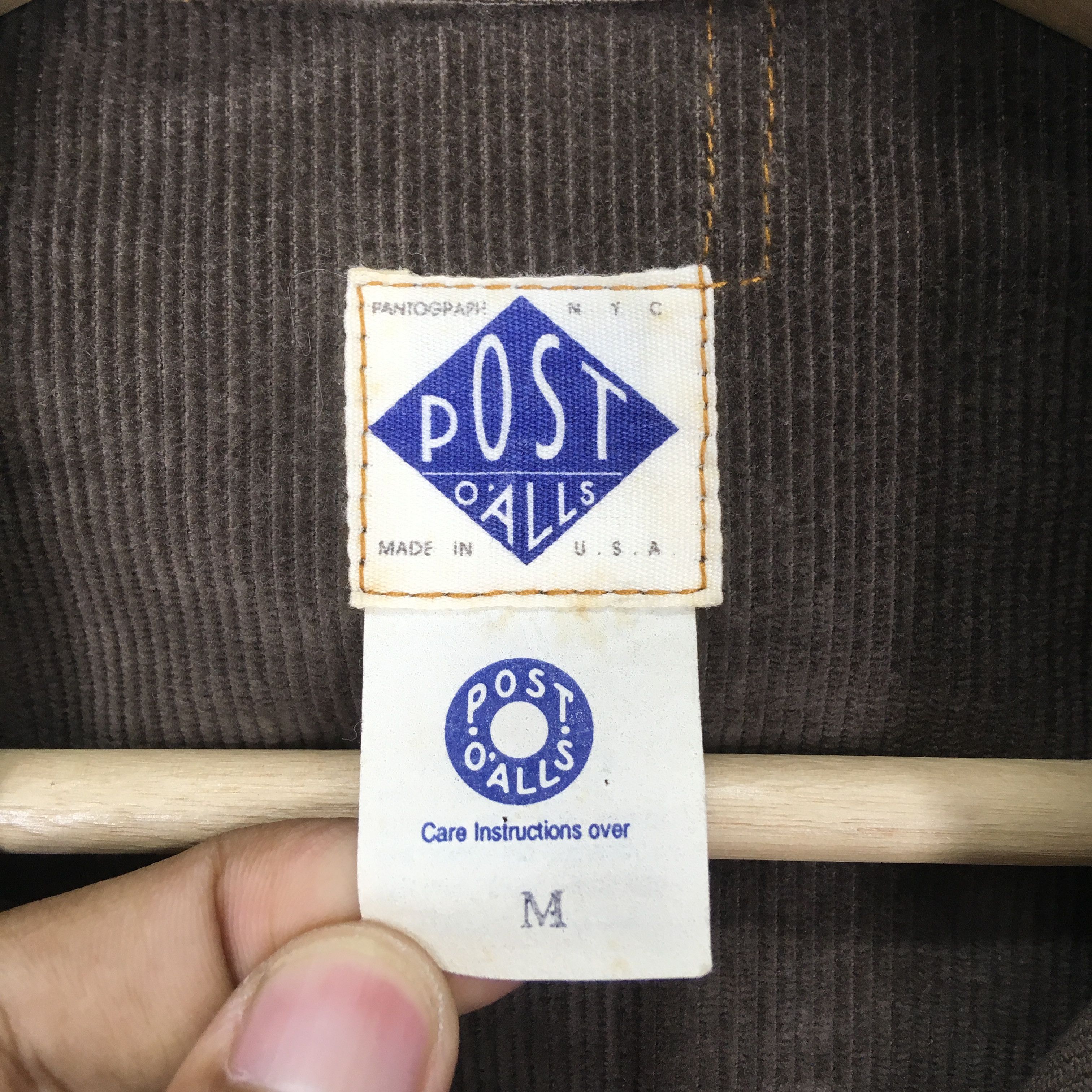 Post Overalls Vintage 90s Post Overall Frenchwork Corduroy Button Jacket Size US M / EU 48-50 / 2 - 9 Thumbnail