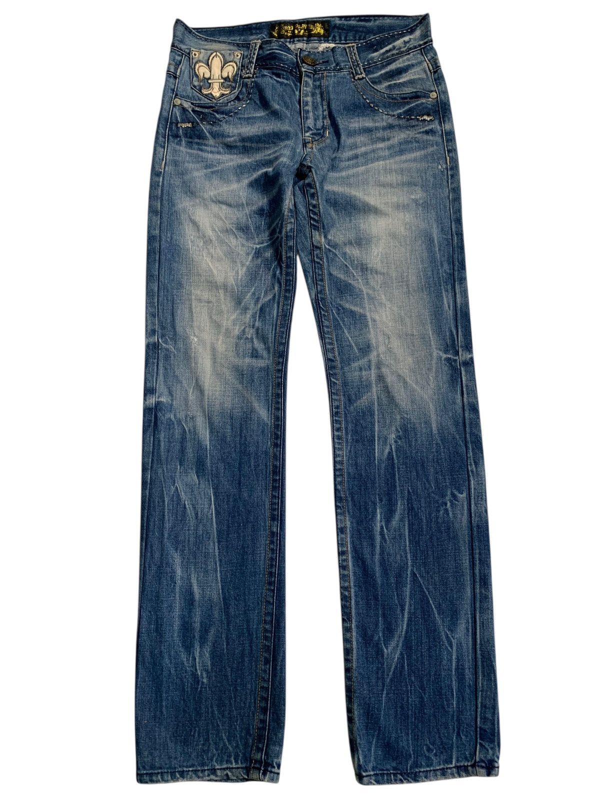 Tornado Mart RED PEPPER PUNK FADED & RUSTY JAPANESE DISTRESSED DENIM Size US 34 / EU 50 - 2 Thumbnail