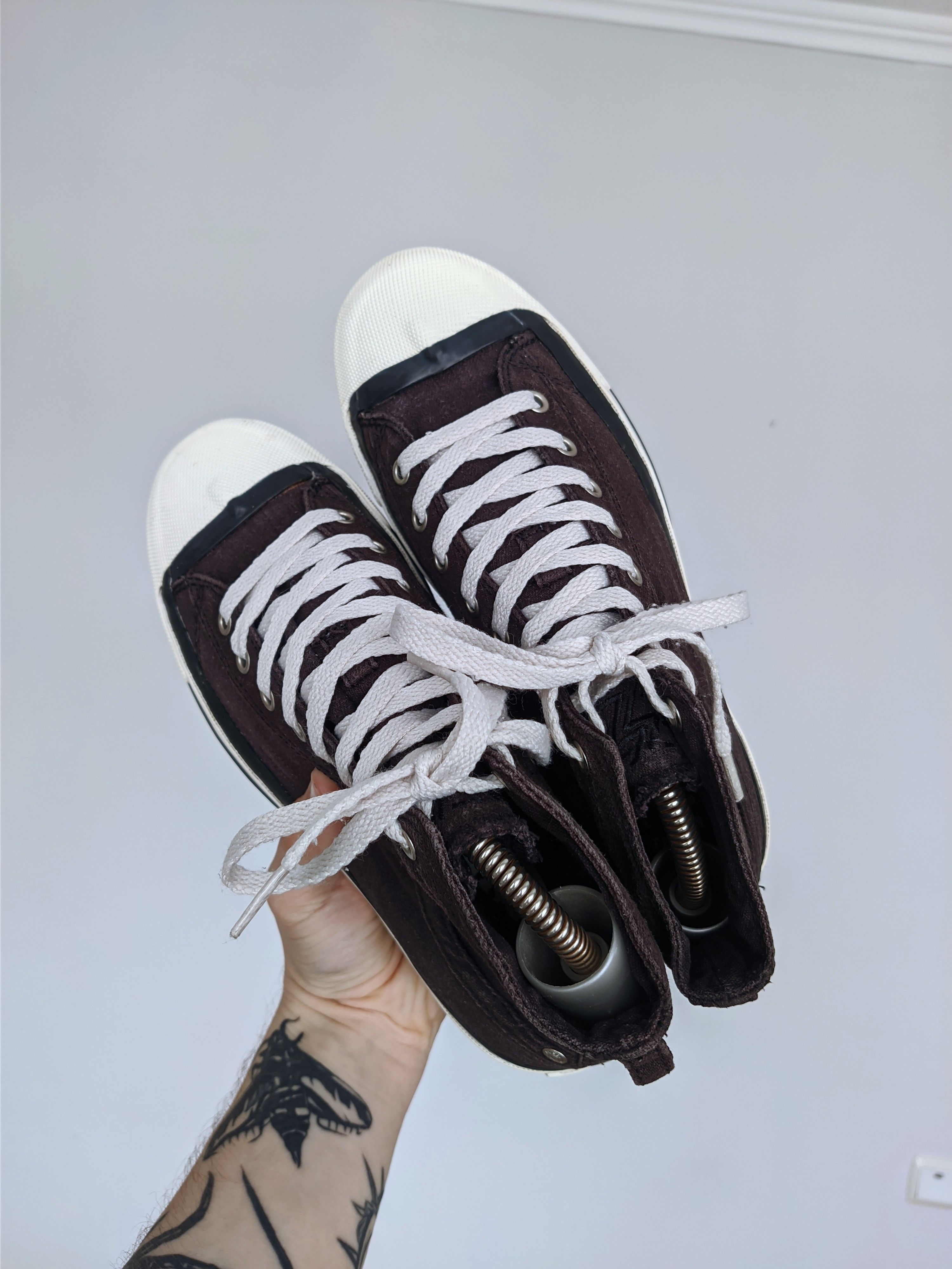 Diesel × Vintage Vintage diesel hi top sneakers avant garde cotton Size US 9 / IT 39 - 2 Thumbnail