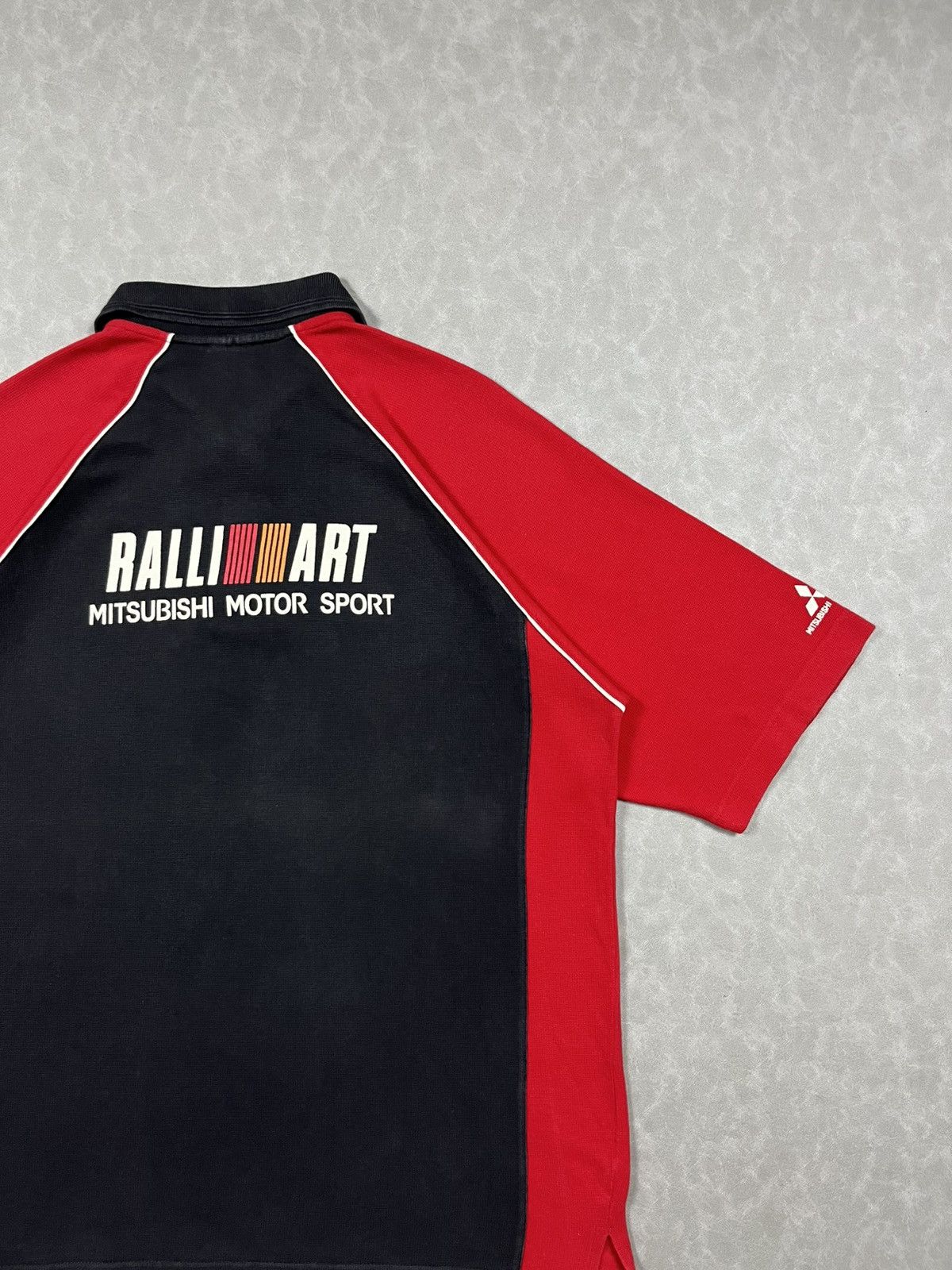 Japanese Brand 90s Mitsubishi Ralliart polo shirt Size US XL / EU 56 / 4 - 4 Thumbnail