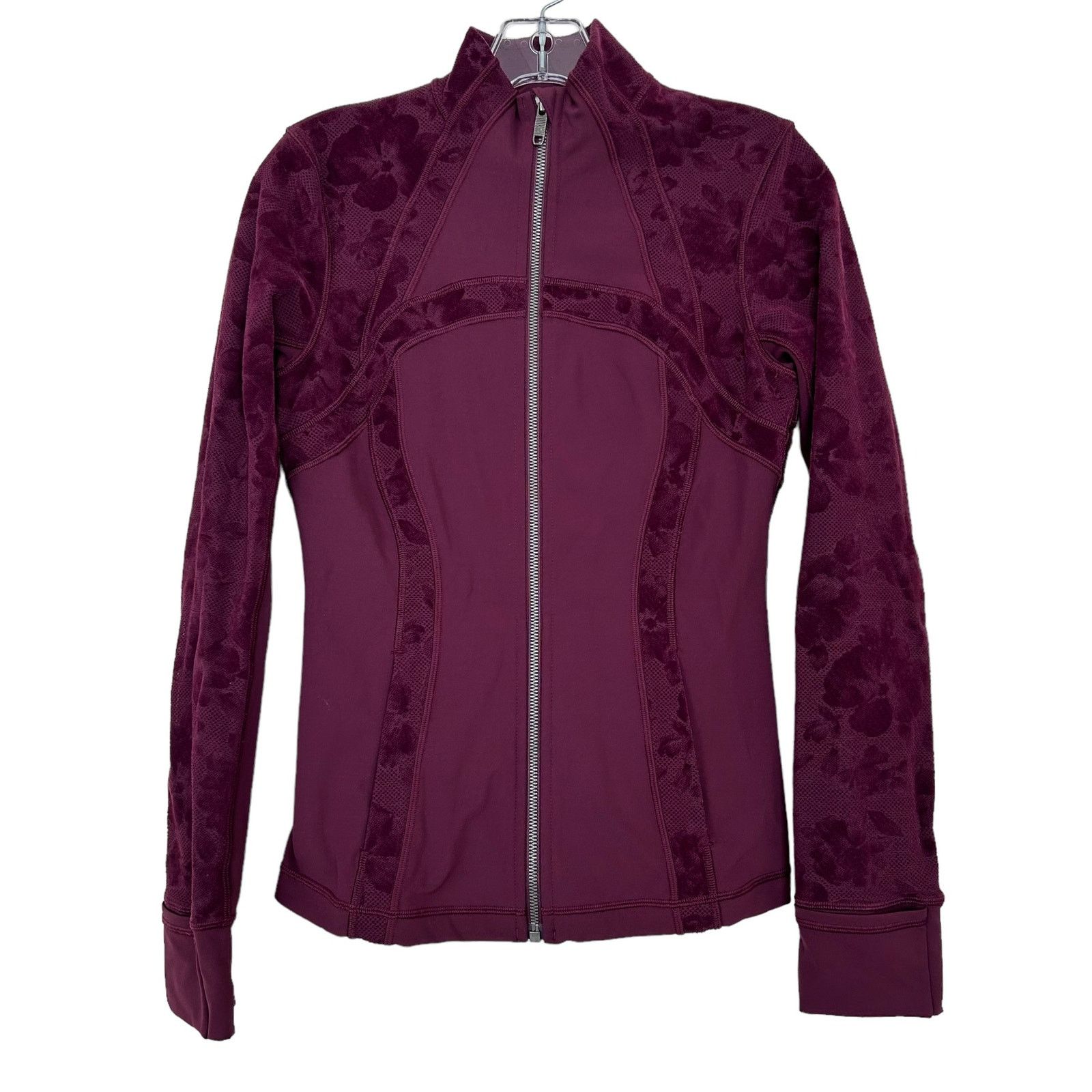 Lululemon Lululemon Maroon Floral SE Define Jacket Flocked Dark Adobe Size M / US 6-8 / IT 42-44 - 6 Thumbnail