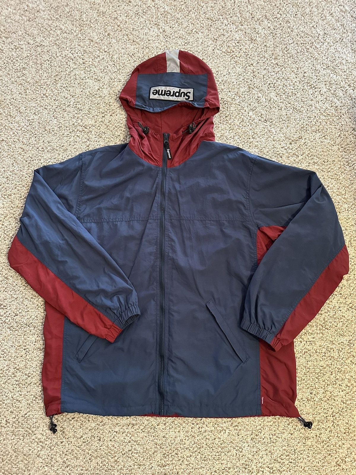 Image of Supreme Reflective Colorblock Jacket in Blue, Men's (Size XL)