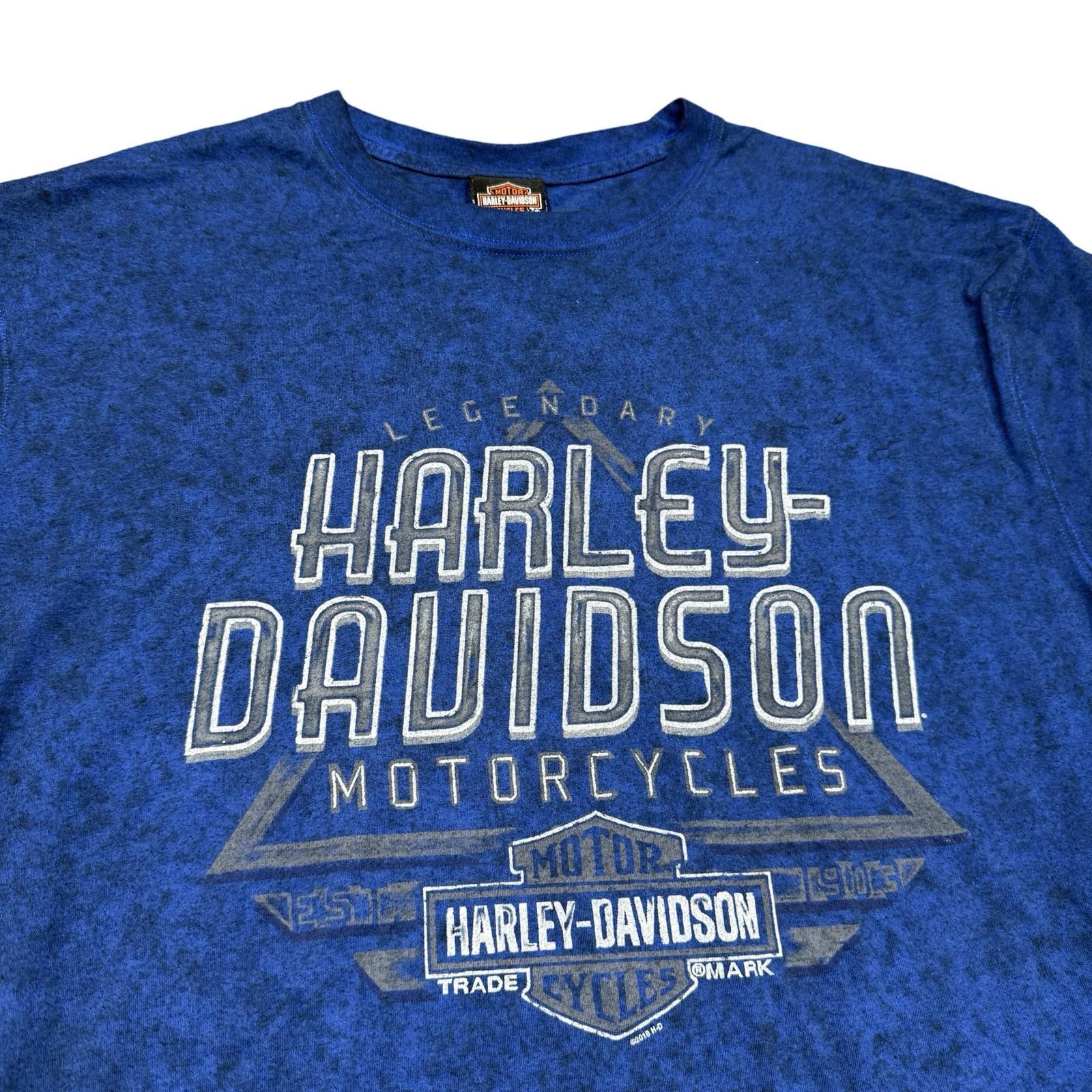 Harley Davidson Harley-Davidson Motorcycle Legendary Blue T-Shirt Size US XL / EU 56 / 4 - 2 Thumbnail