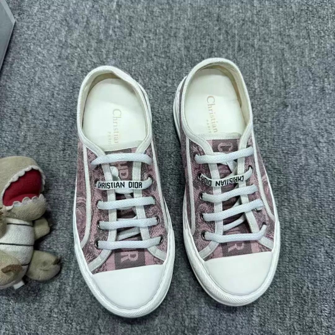 Dior Dior Pink Zoo Platform Canvas Sneakers 98 New EU 34 Size US 4 / IT 34 - 4 Thumbnail