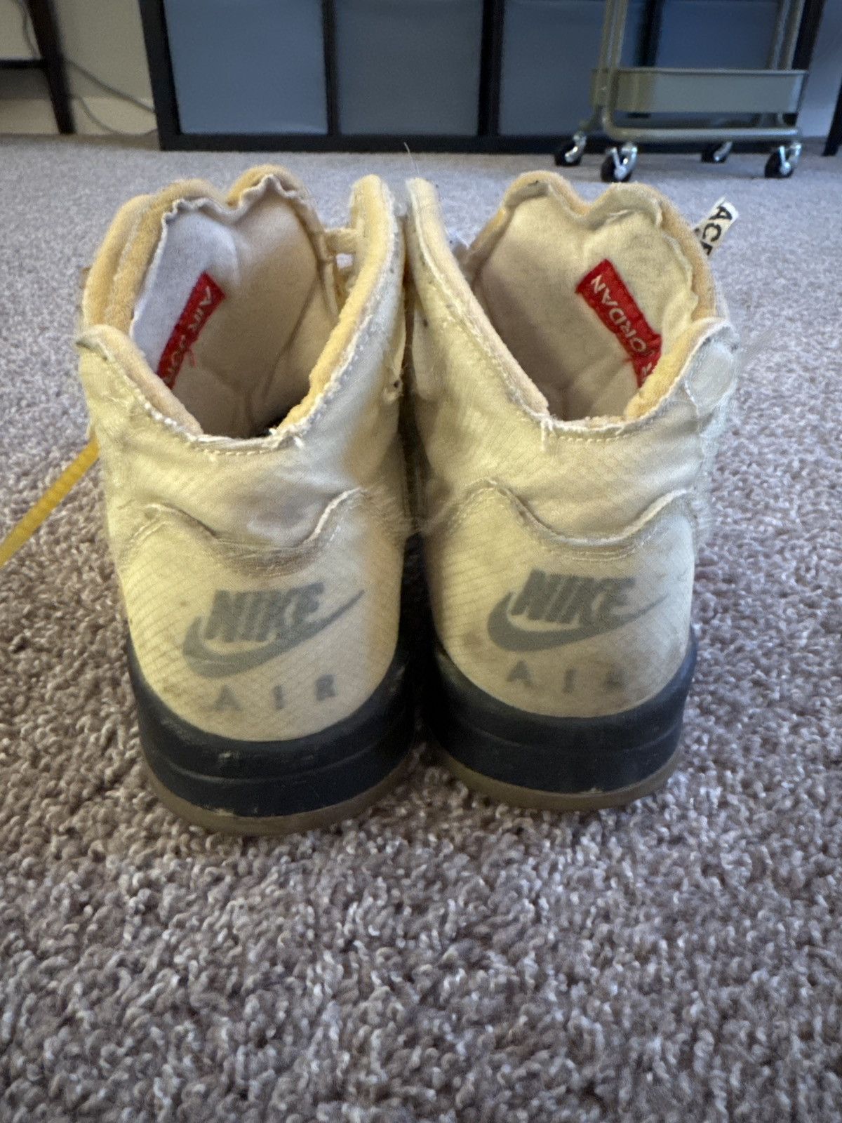 Jordan Brand × Off-White Jordan 5 Off White “Sail” Size US 12 / EU 45 - 4 Thumbnail