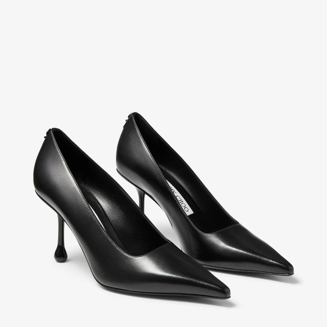 Jimmy Choo o1s22i1n1024 Nappa Leather Pumps in Black Size US 11 / IT 41 - 3 Thumbnail