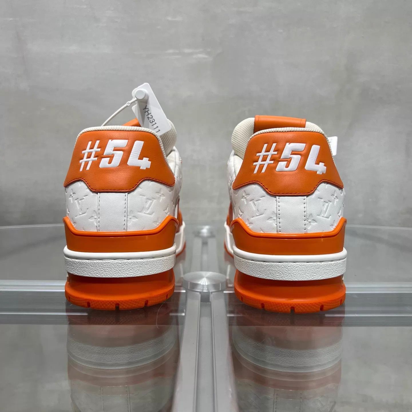 Louis Vuitton LV Trainer White Orange AOP UK5/39 Size US 6 / EU 39 - 6 Thumbnail