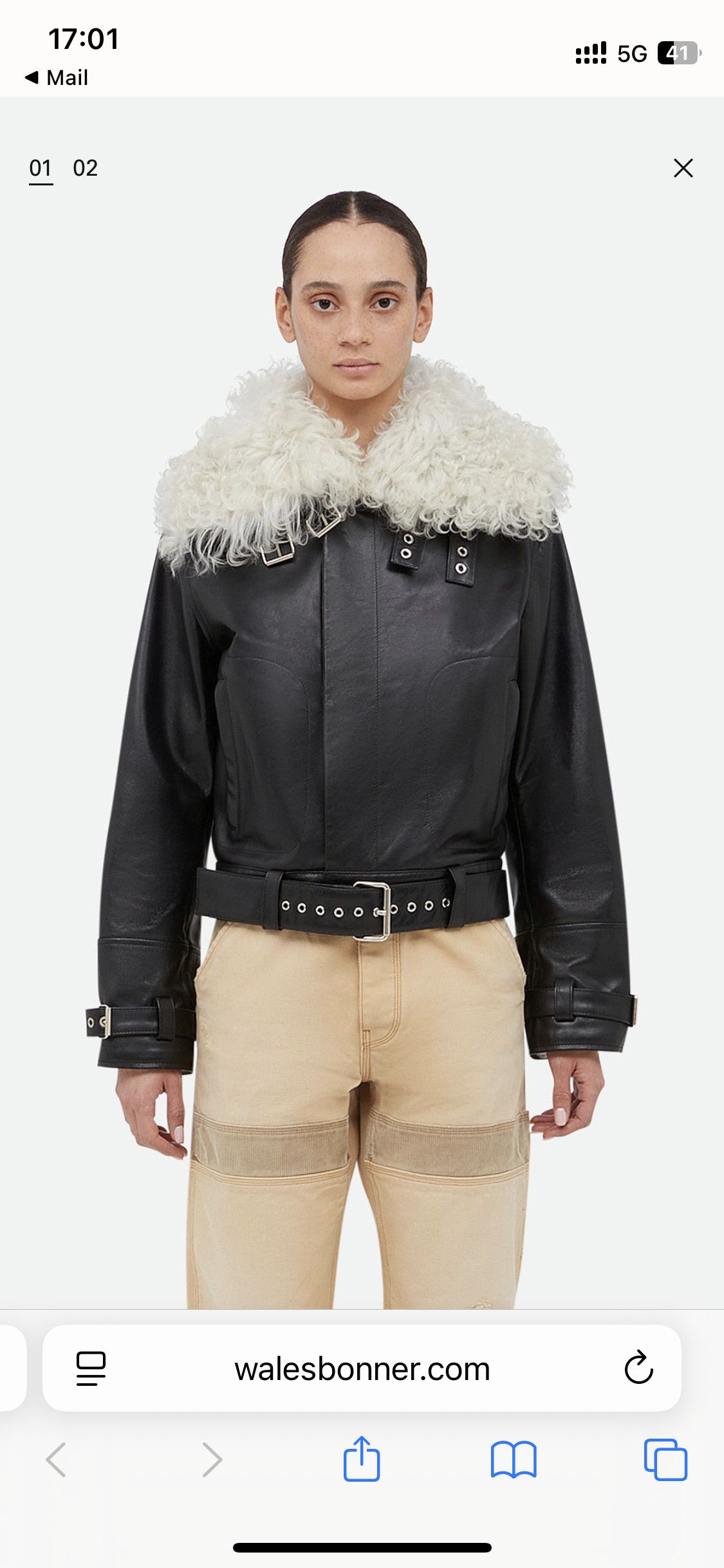 Wales Bonner Fall 2025 Bridge Leather Jacket New with Tags Size US S / EU 44-46 / 1 - 3 Thumbnail
