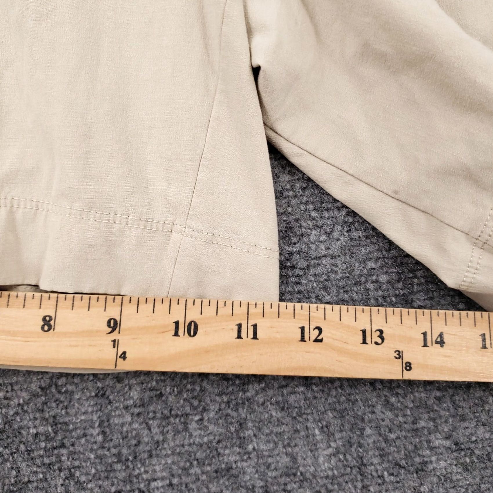 Vintage VRST Shorts Mens 40 Beige Chino Bermuda Drawstring Flat Front Stretch Preppy Size US 40 / EU 56 - 5 Thumbnail