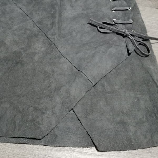 BLANKNYC Blanknyc Real suede A- line skirt with Lacing detail sand color Soft fog size 26 Size 26" / US 2 / IT 38 - 8 Thumbnail