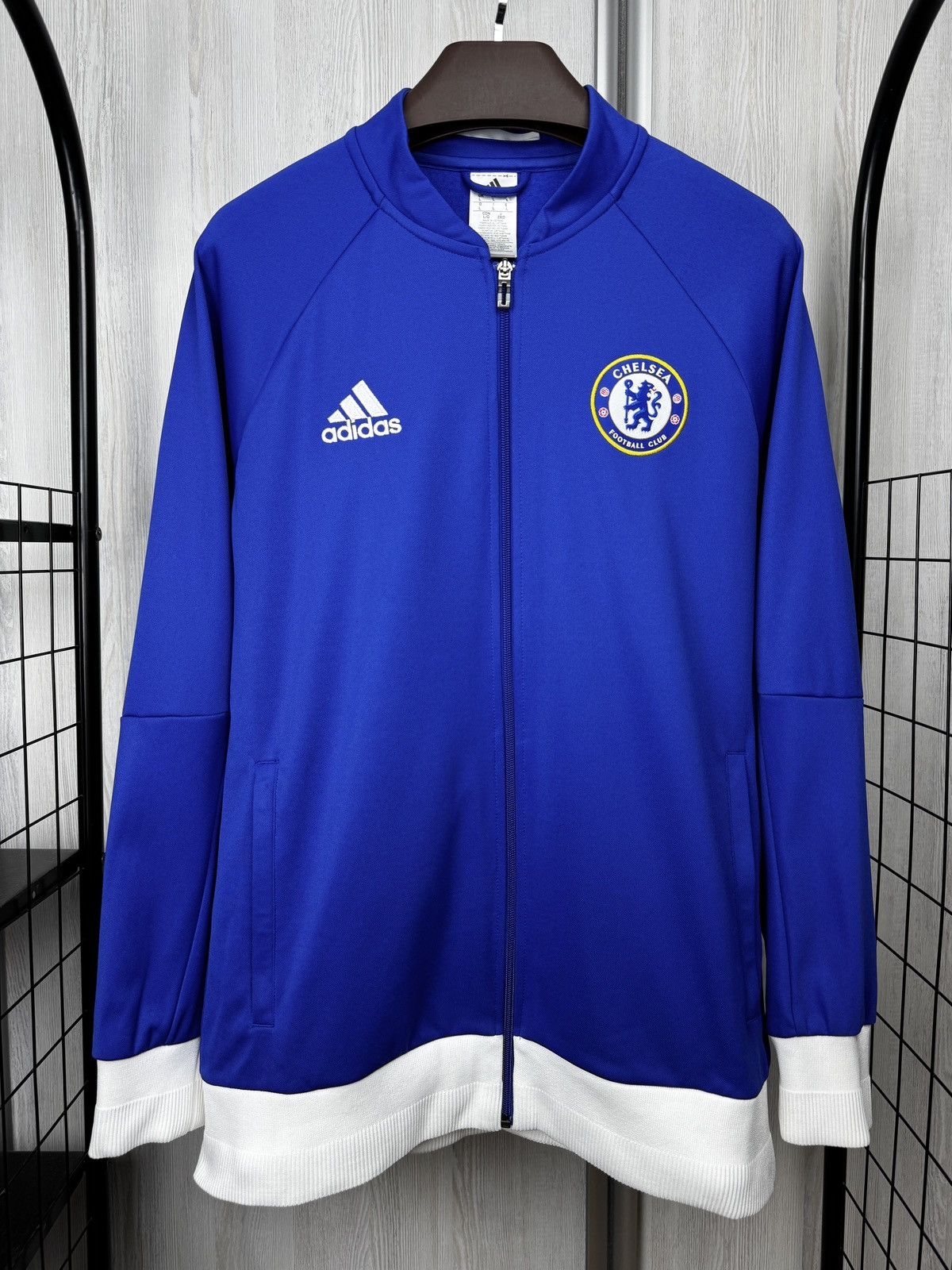 Adidas Adidas Chelsea Anthem soccer football blue track top jacket Size US L / EU 52-54 / 3 - 2 Thumbnail