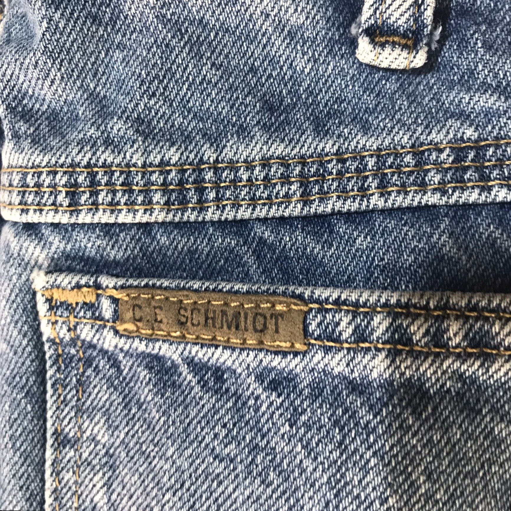 Vintage C.E. Schmidt Workwear Carpenter Jeans Men's Regular Fit 36x34 Light Wash Blue Denim Size US 36 / EU 52 - 6 Thumbnail