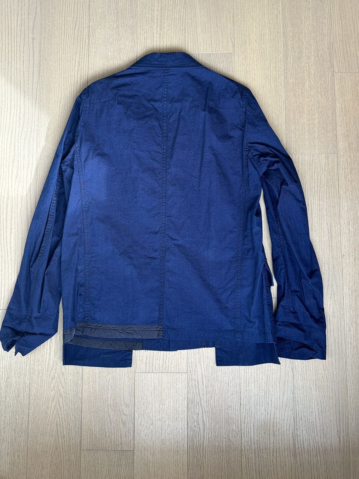 The Viridi-anne Indigo Cotton Lightweight Blazer Size US M / EU 48-50 / 2 - 2 Thumbnail
