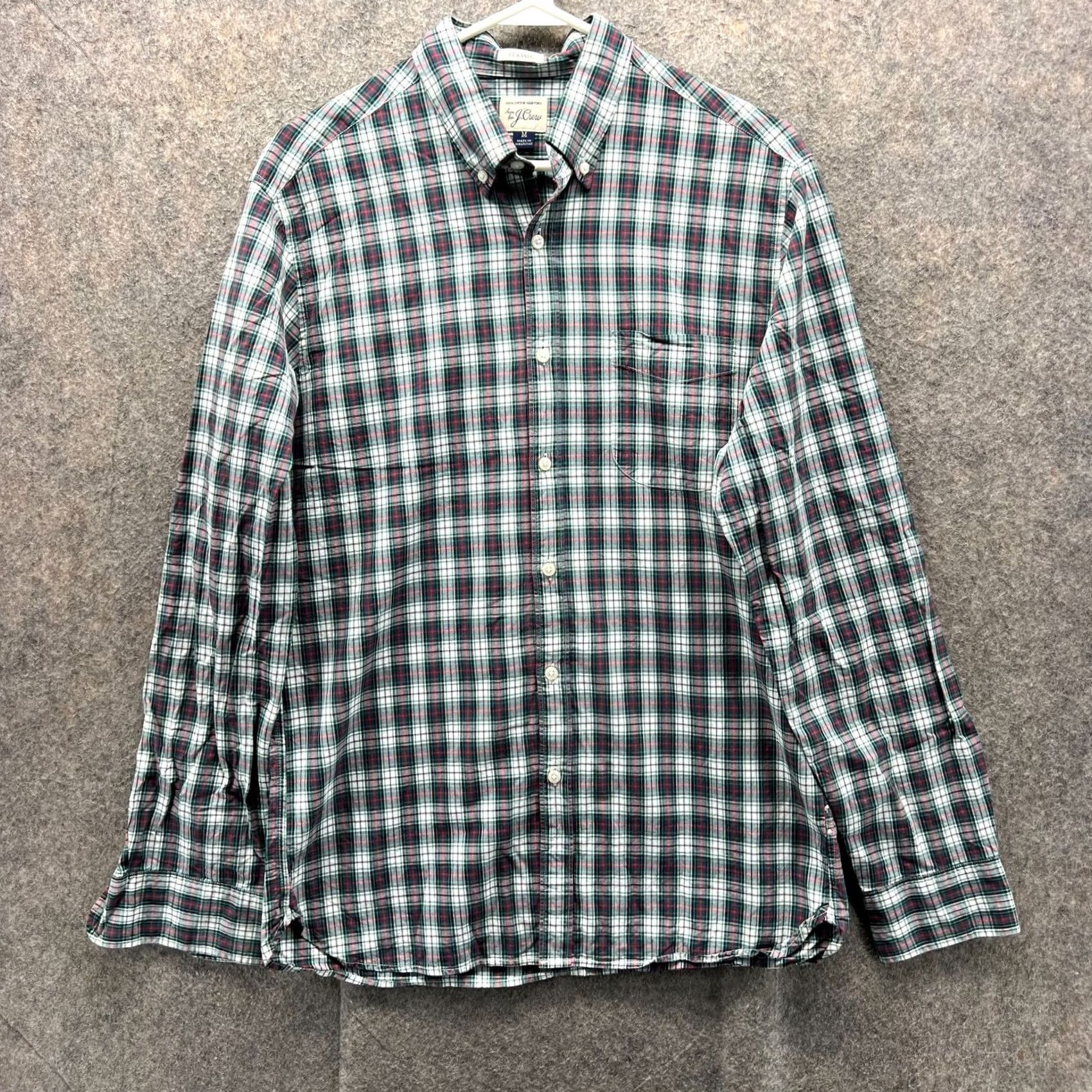 J.Crew J.CREW Shirt Mens M Green Red Button-Down Plaid Cotton Classic Preppy Vintage No Size US M / EU 48-50 / 2 - 2 Thumbnail