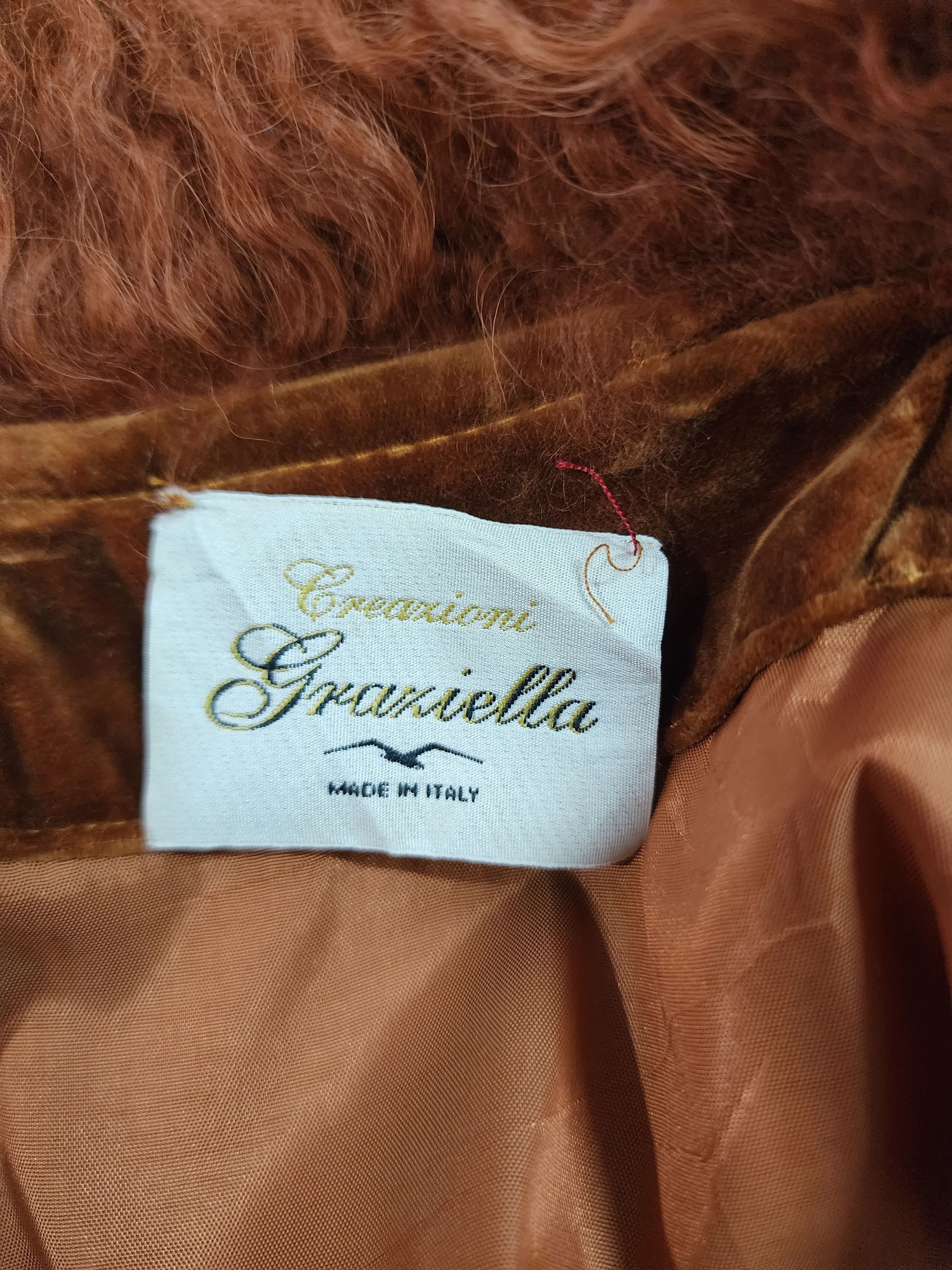 Vintage Creazioni Graziella Mohair Lana Faux Fur Button Up Jacket Size L / US 10 / IT 46 - 7 Thumbnail