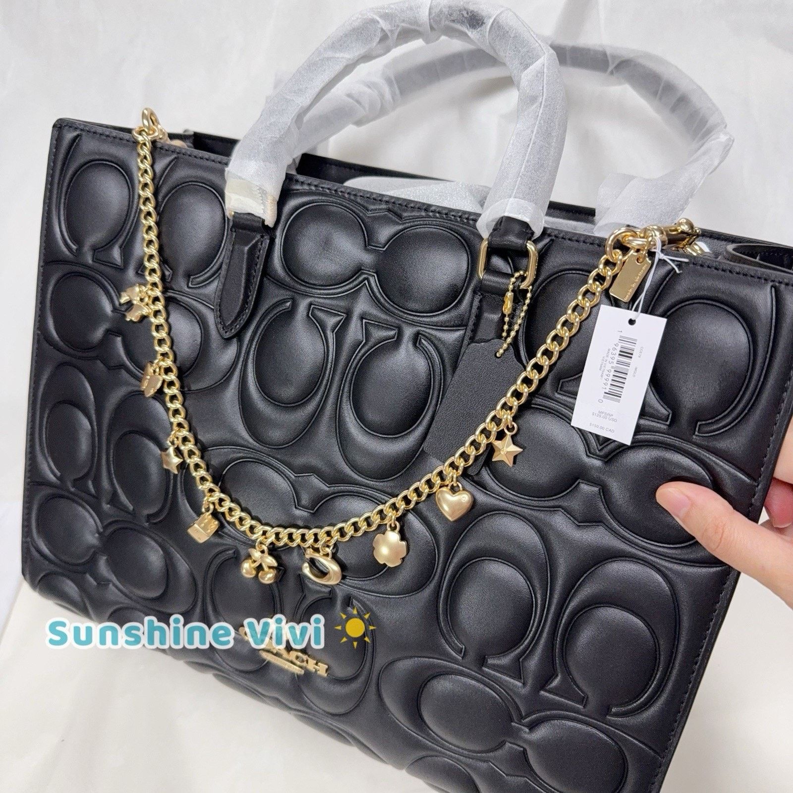 Coach NWT Bundle Coach Maggie Tote CY672 & CCE78 Long Chain Charm Size ONE SIZE - 4 Thumbnail