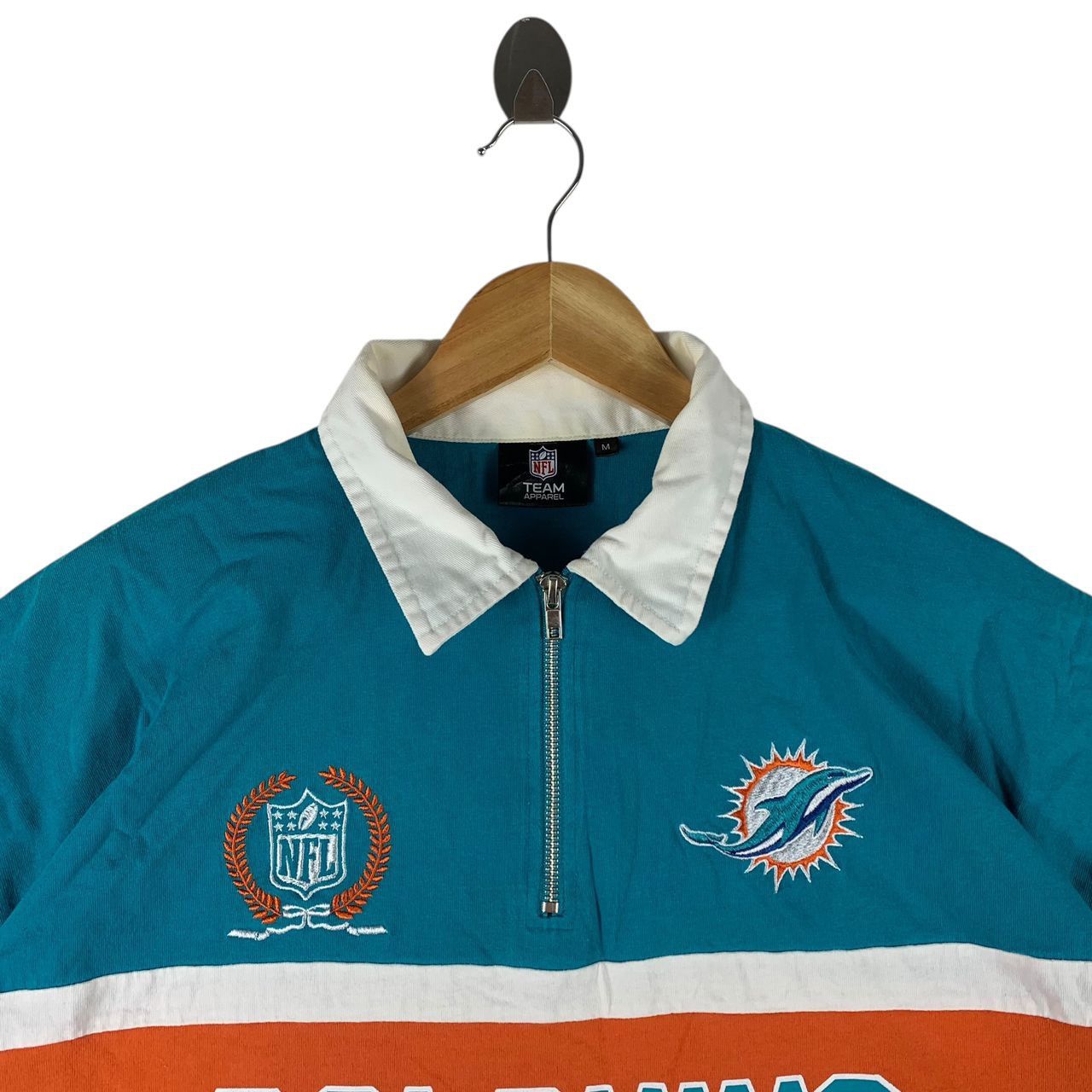 NFL MIAMI DOLPHINS half zipper polo tee Size US M / EU 48-50 / 2 - 2 Thumbnail