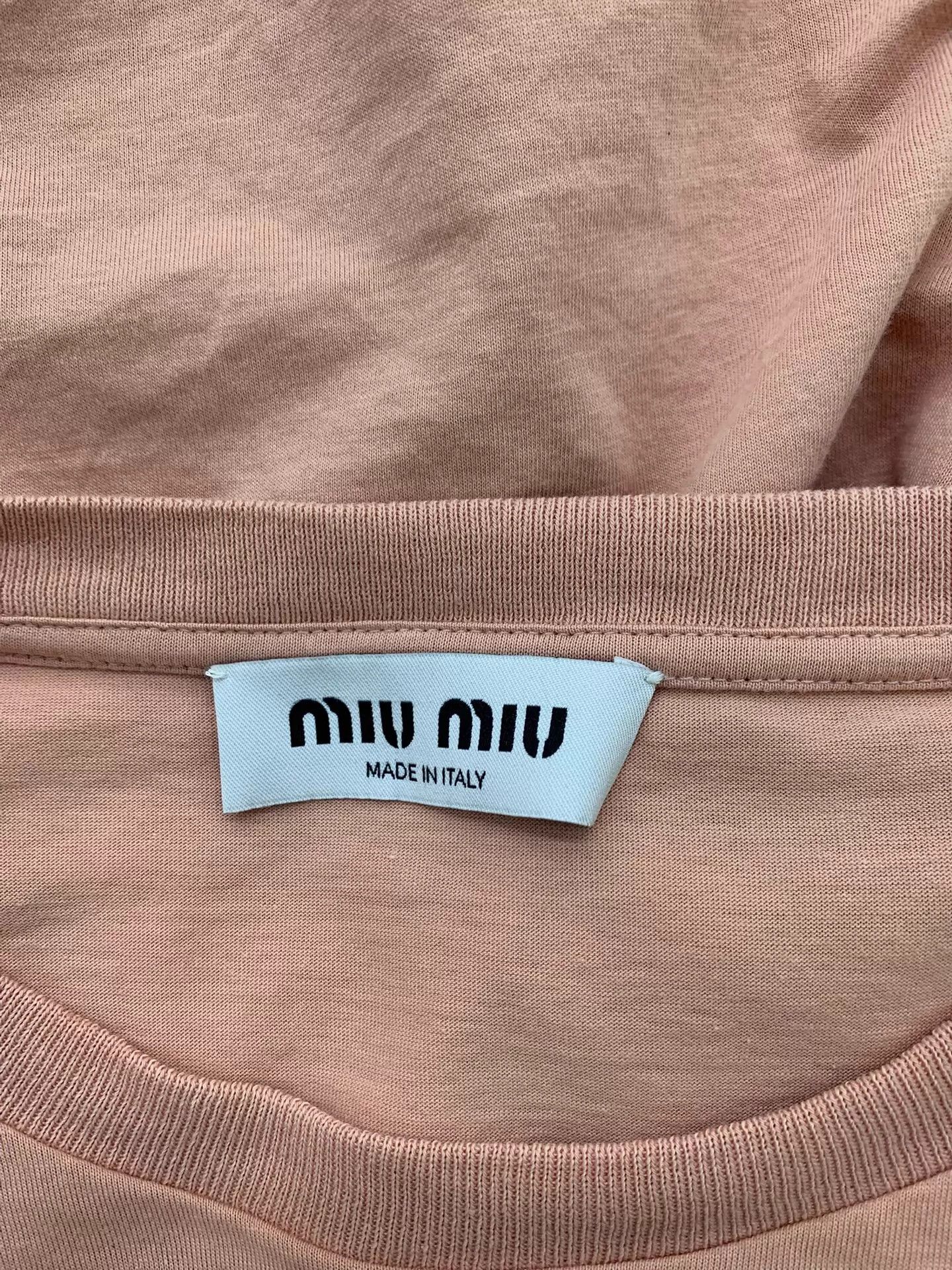 Miu Miu MIU MIU Pink Short-Sleeve Tee M New Size M / US 6-8 / IT 42-44 - 4 Thumbnail