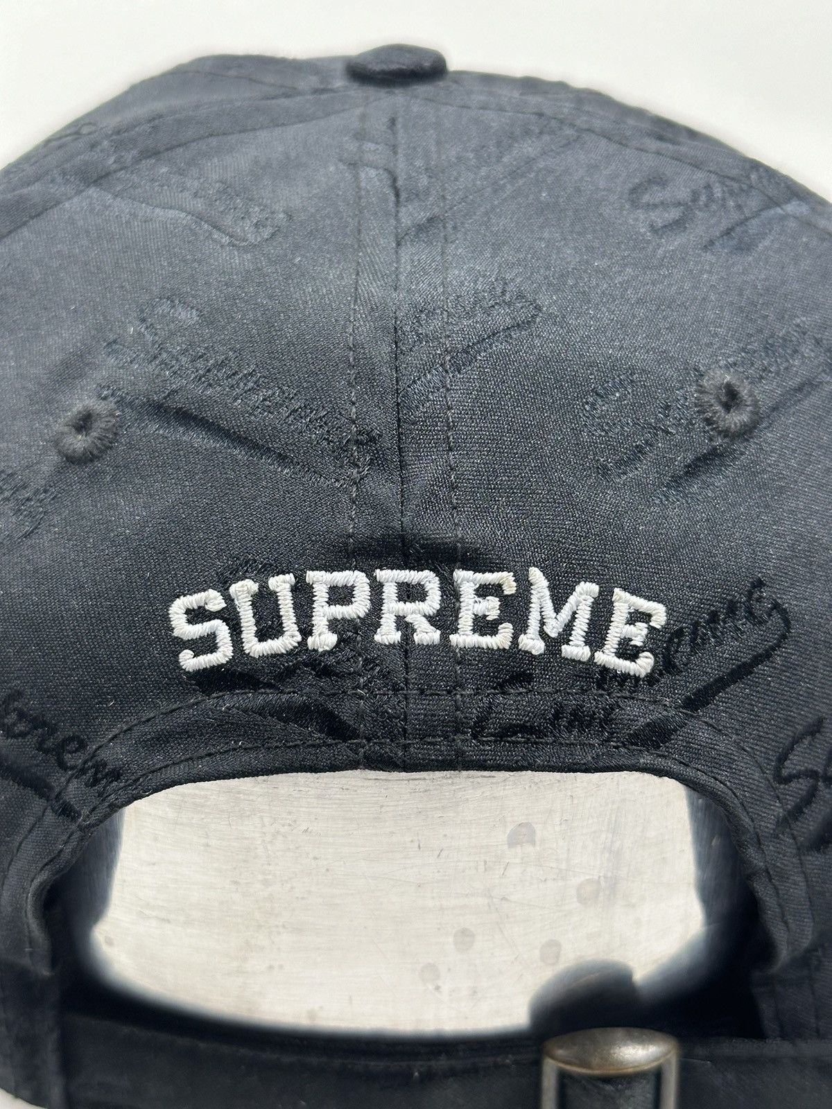 Supreme Supreme Jacquard Script 6-Panel Cap Hat Size ONE SIZE - 6 Thumbnail