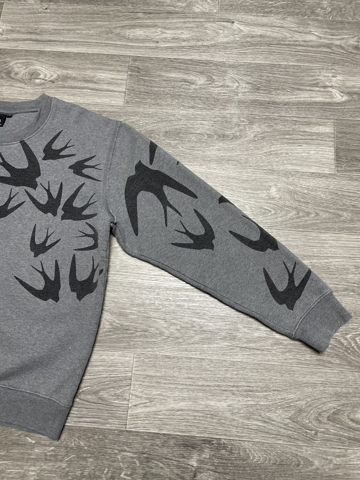 Alexander McQueen Alexander McQueen McQ Birds All Over Print Gray Sweatshirt Size L / US 10 / IT 46 - 7 Thumbnail