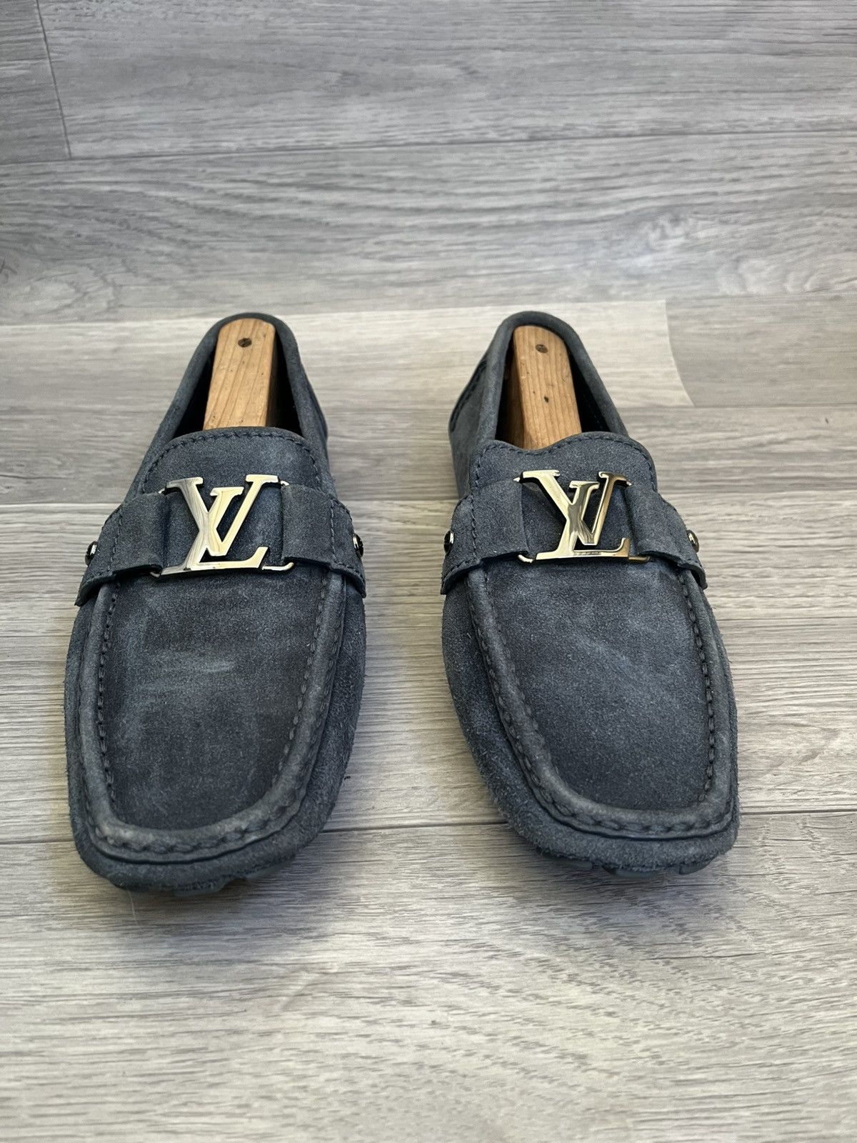Louis Vuitton Louis Vuitton montcarlo blue suede loafers Size US 8 / EU 41 - 3 Thumbnail