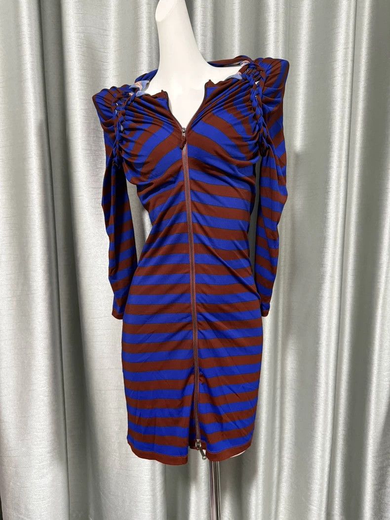 Jean Paul Gaultier Jean Paul Gaultier Striped Zip Dress Size M / US 6-8 / IT 42-44 - 1 Thumbnail