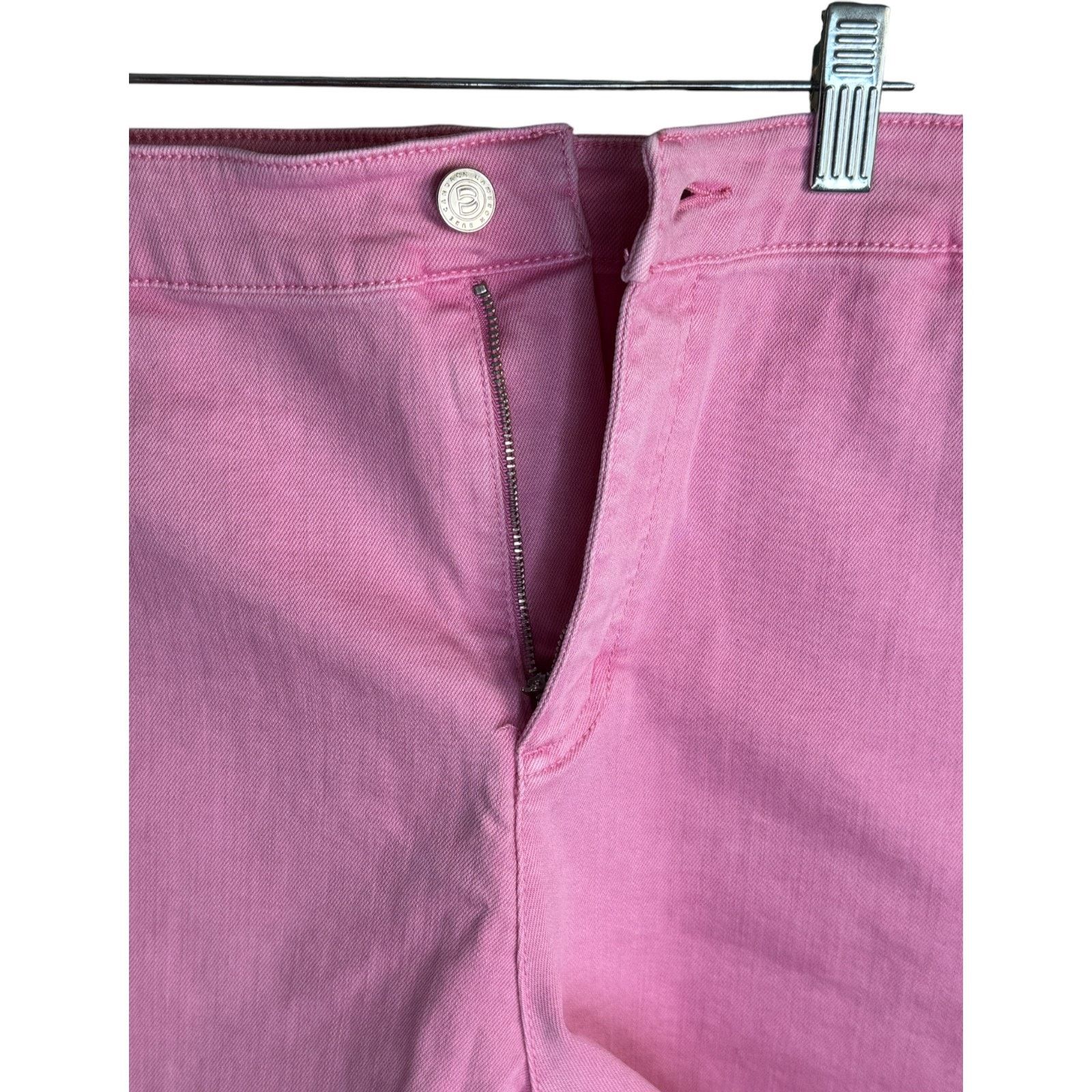 Other Candace Cameron Camellia Pink Distressed Denim Shorts 18WP Size 40" / US 18 - 7 Thumbnail