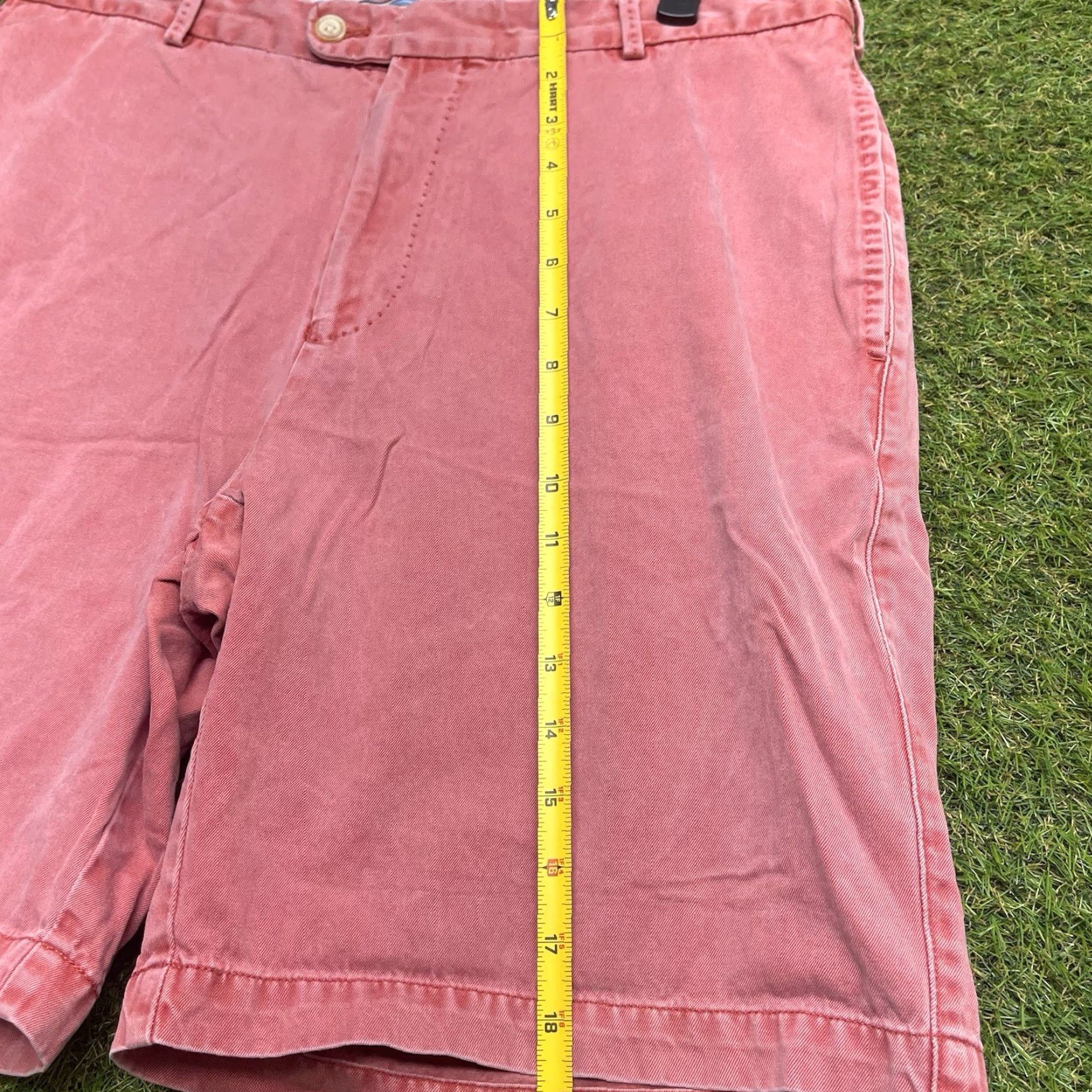 Peter Millar VINTAGE Peter Millar Men's Chino Shorts Casual Lightweight 8” Inseam Pink 35 Waist Size US 35 - 3 Thumbnail
