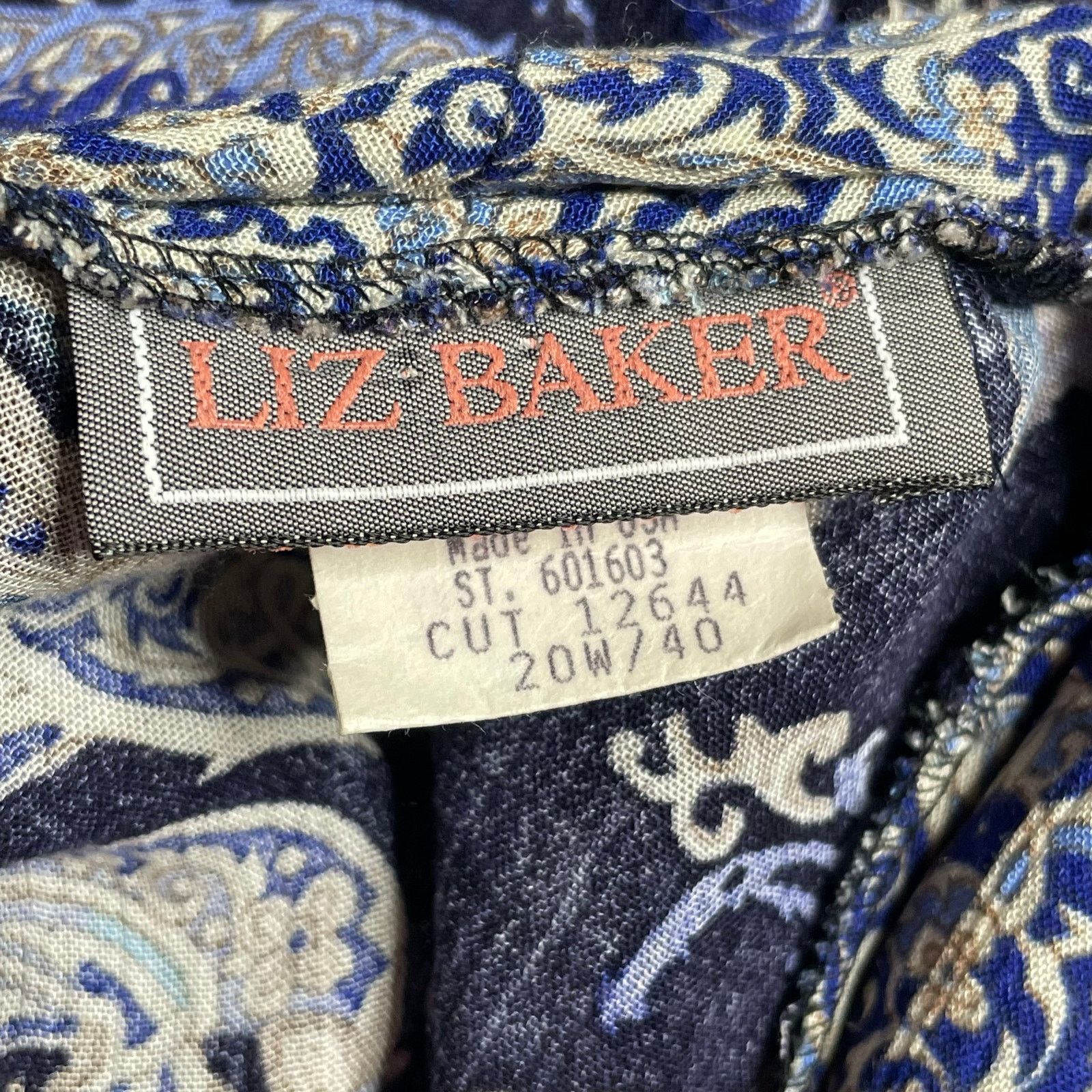 Vintage Vintage Liz Baker Rayon Cardigan Size 3XL / US 20-22 - 2 Thumbnail