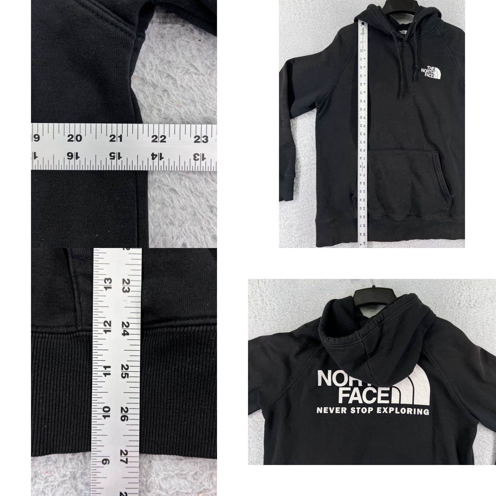 The North Face VINTAGE The North Face Hoodie Womens L Black Pockets Zip Full Zip Hooded Read/Regular Cotton Poly Blend Shirt? Size L / US 10 / IT 46 - 9 Thumbnail