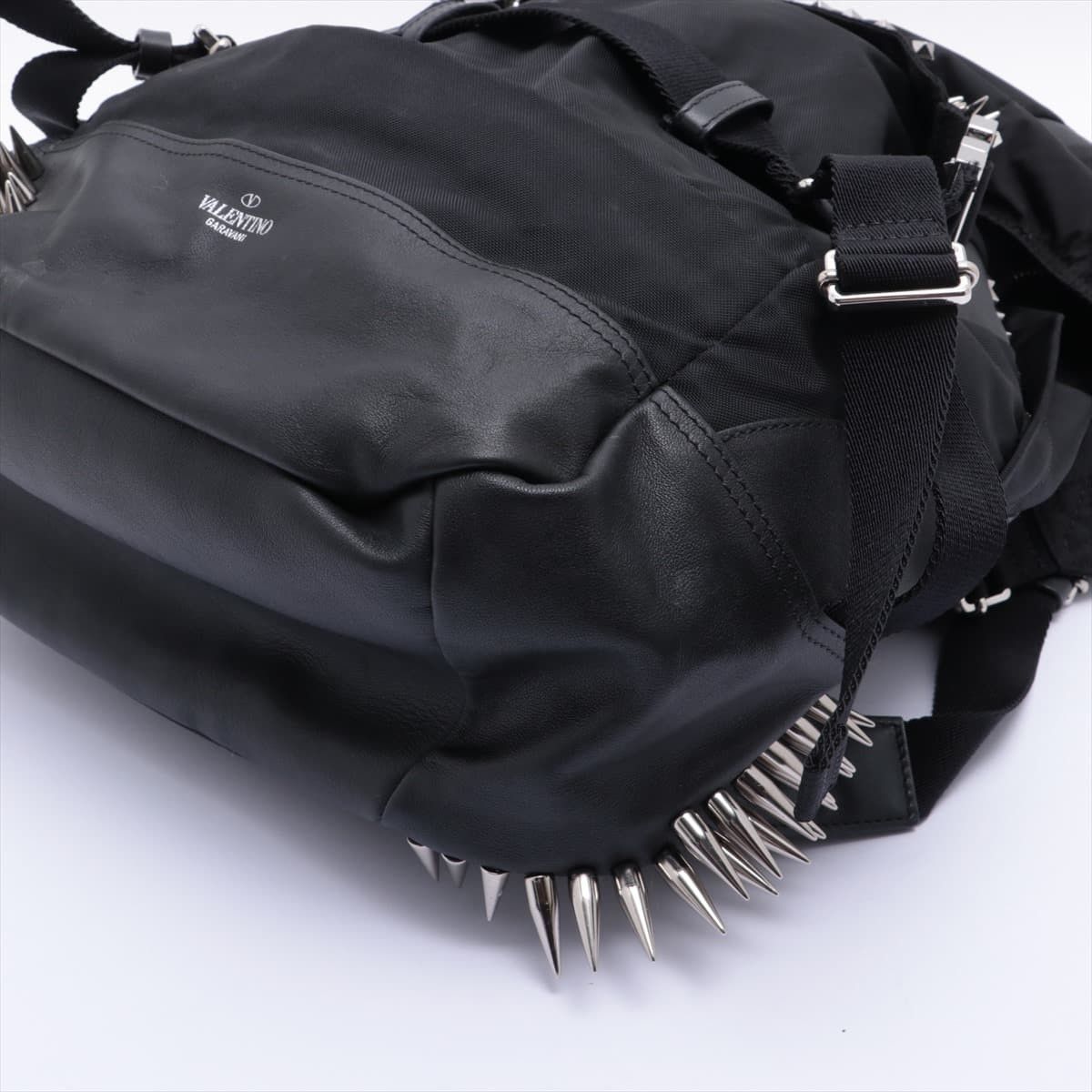 Valentino Valentino Garavani Studded Leather-Trimmed Nylon Backpack Size ONE SIZE - 8 Thumbnail